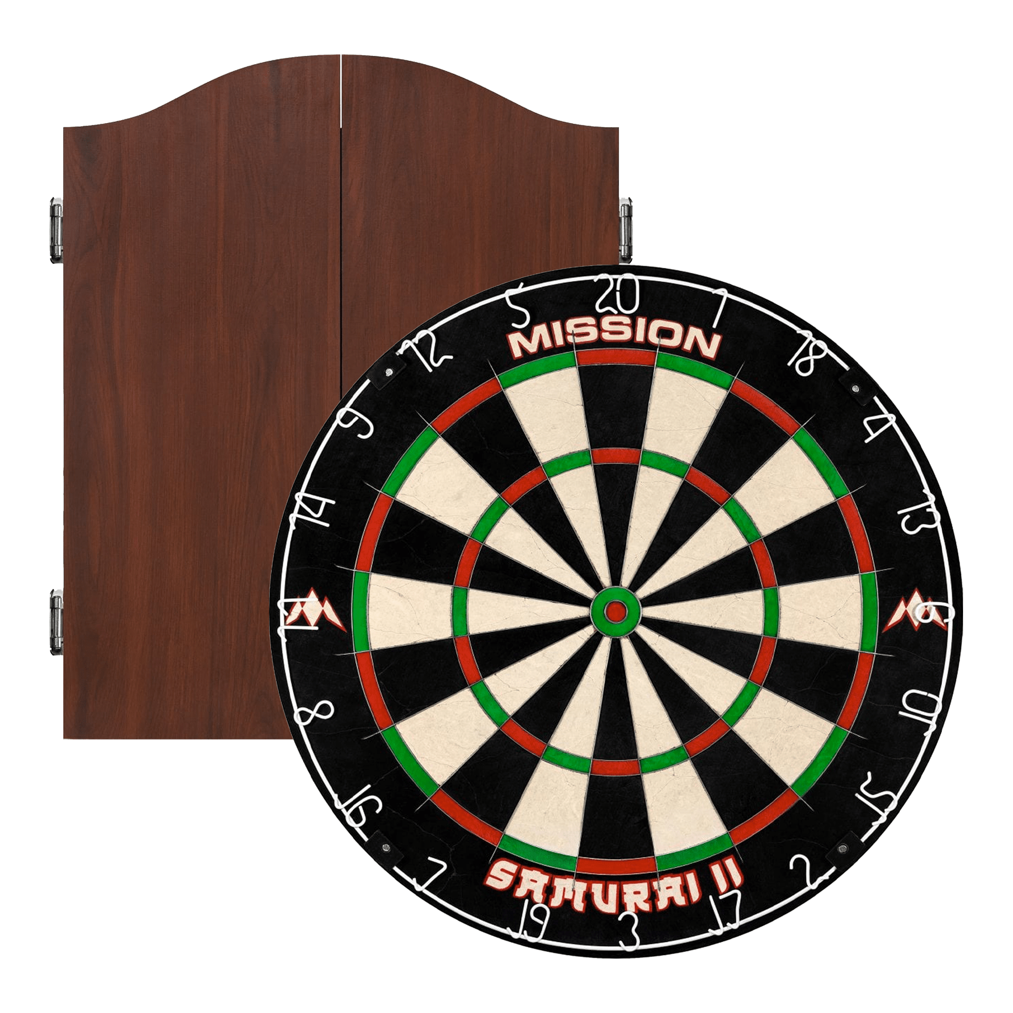 Mission Samurai II Dartboard & Cabinet Bundle Dartboard Bundles