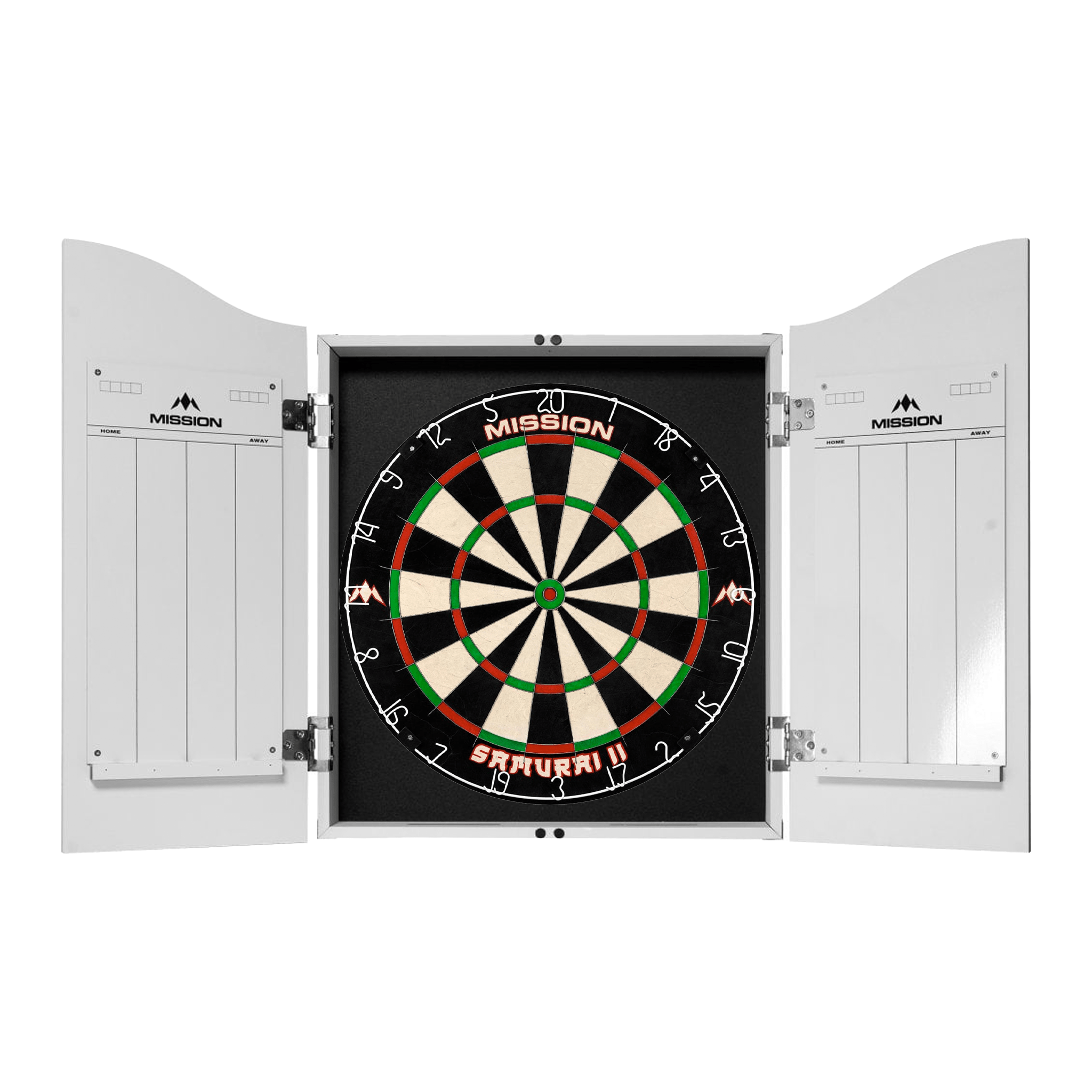 Mission Samurai II Dartboard & Cabinet Bundle Dartboard Bundles