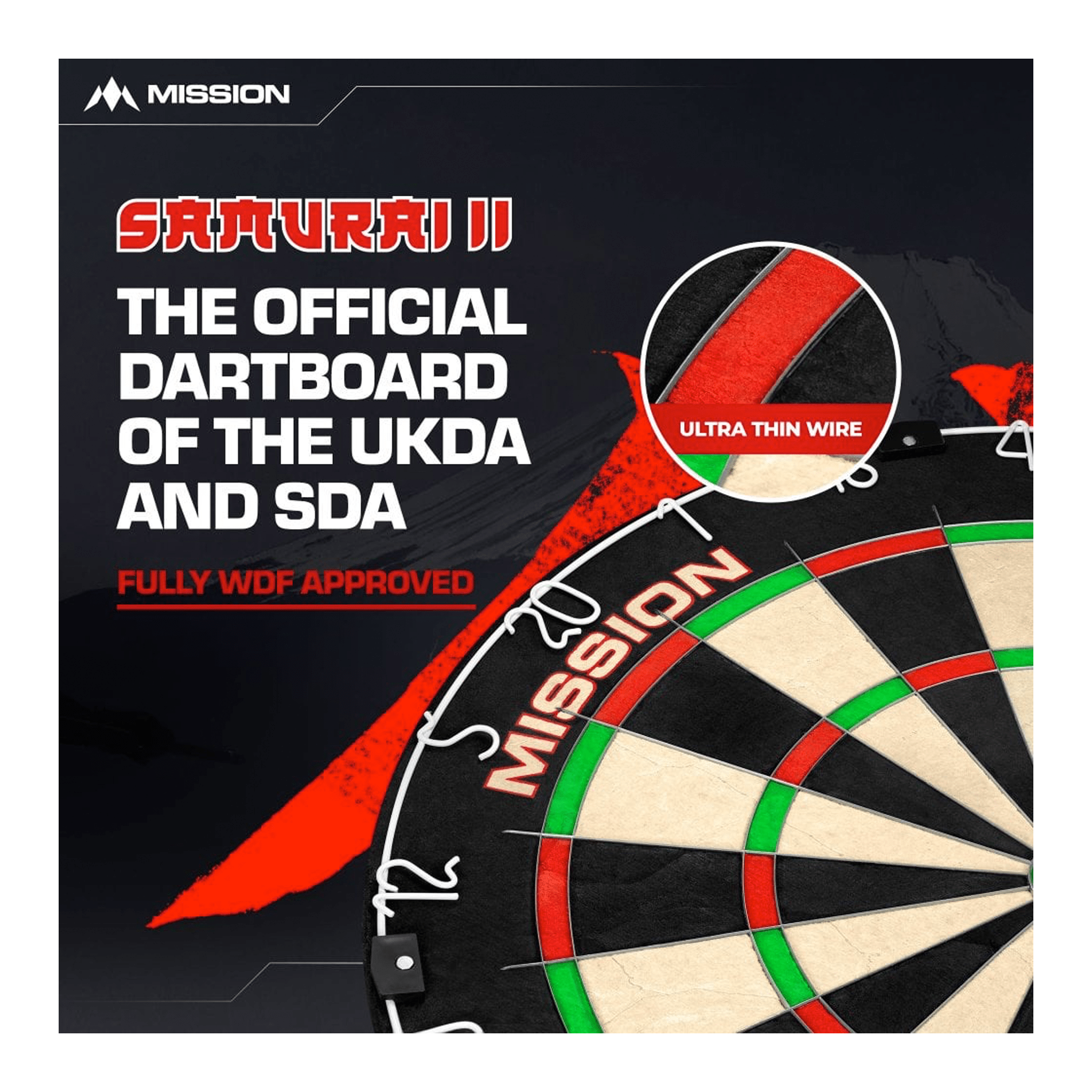 Mission Samurai II Dartboard & Surround Bundle Dartboard Bundles