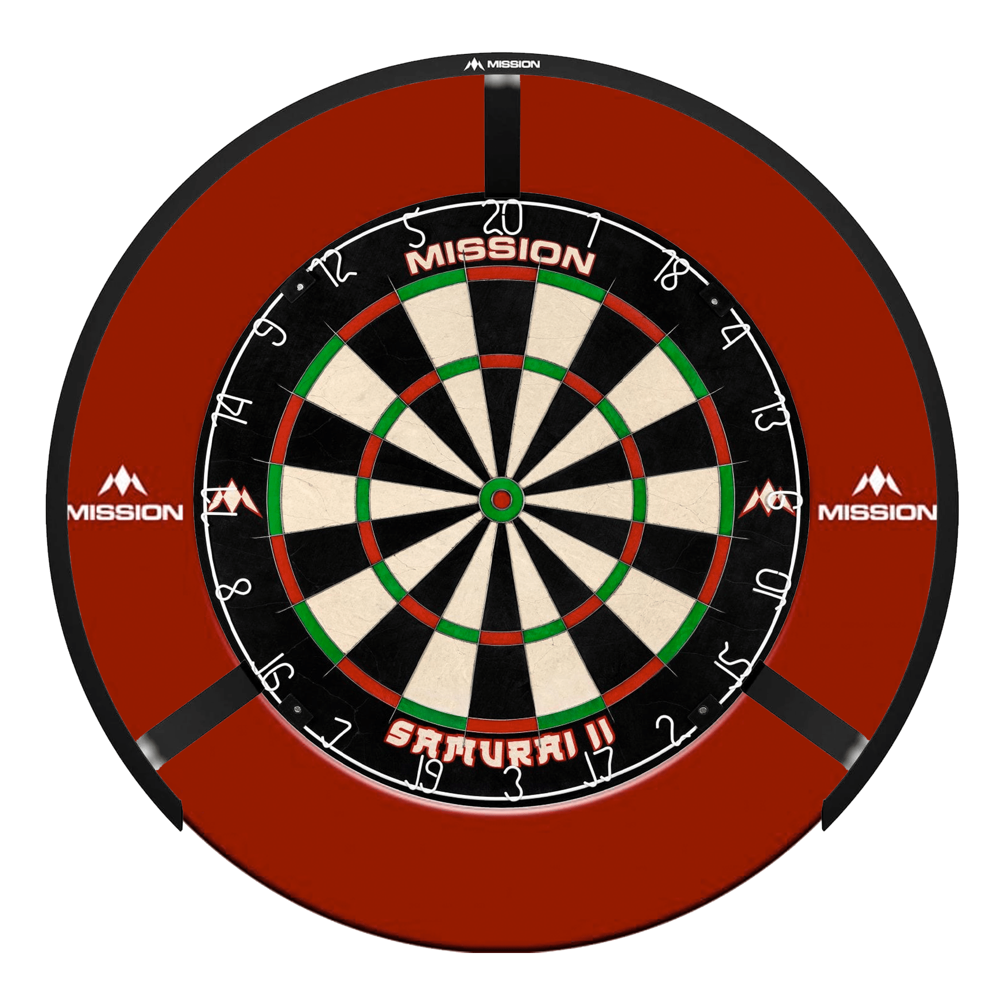Mission Samurai II Dartboard, Surround & Torus Light Bundle Dartboard Bundles