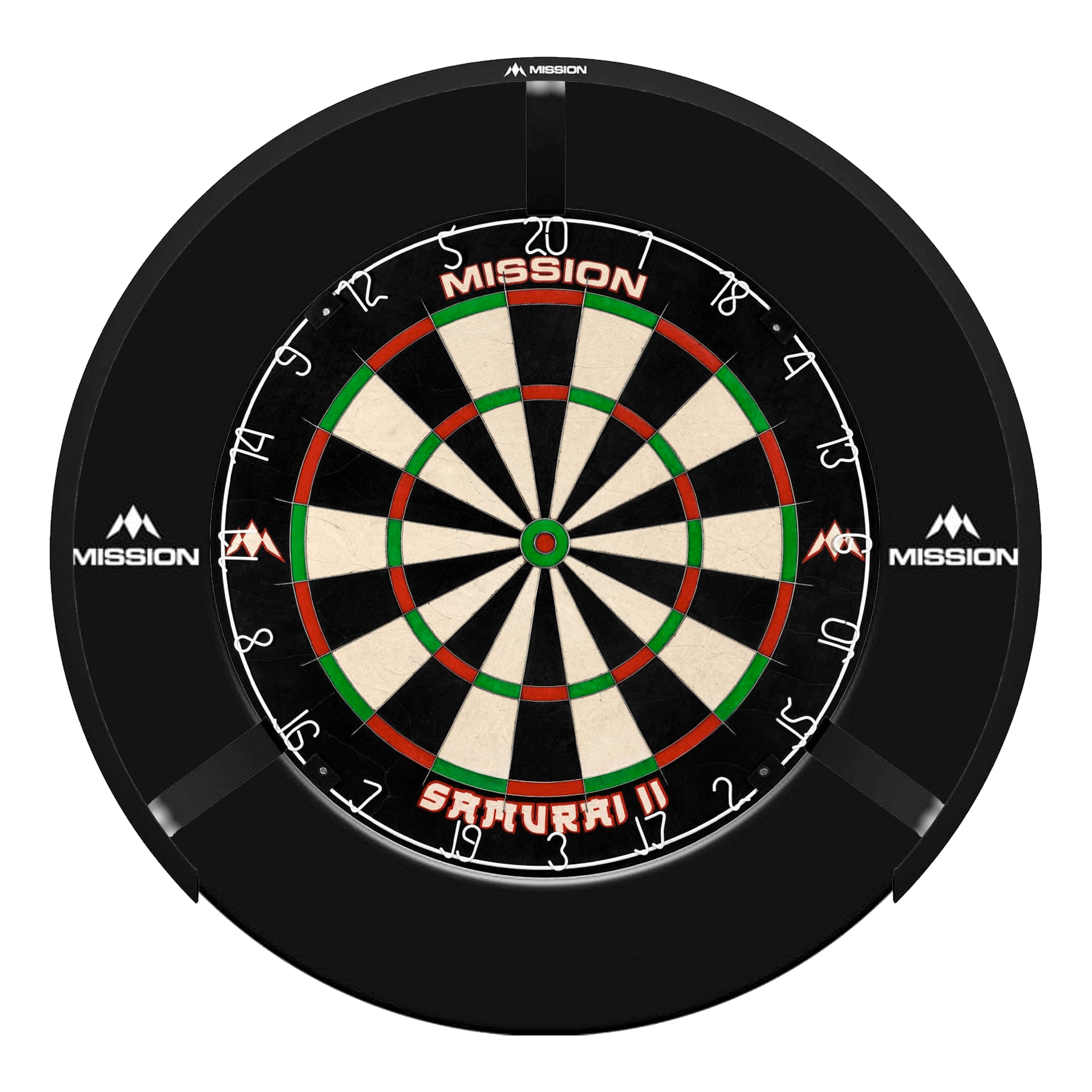 Mission Samurai II Dartboard, Surround & Torus Light Bundle Dartboard Bundles