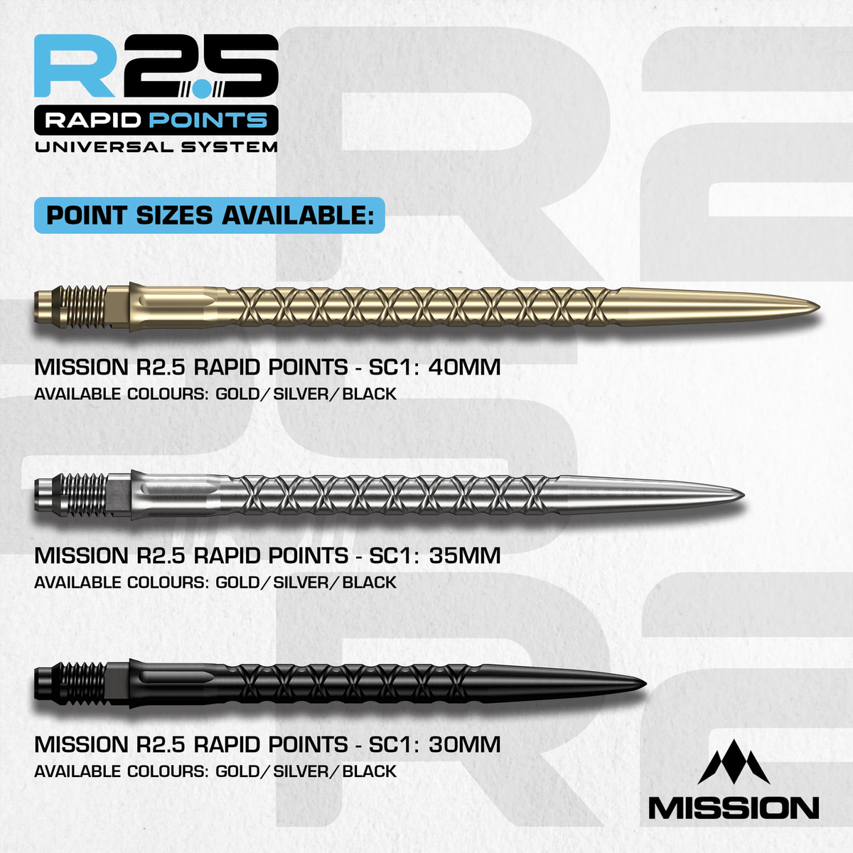 SC1 - R2.5 Rapid Dart Points