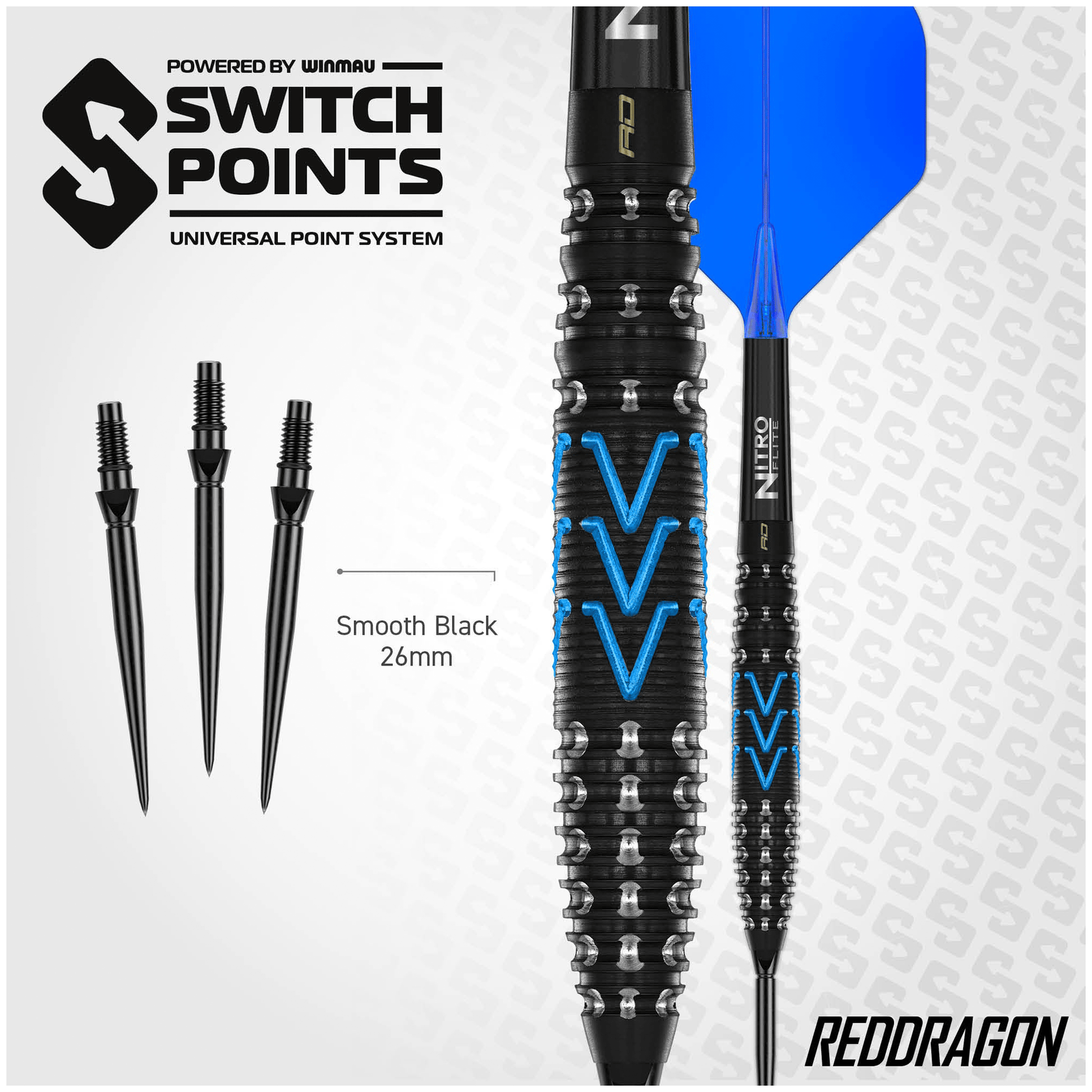 Red Dragon Amp Torpedo Switch Point - 90% Steel Tip Darts Darts