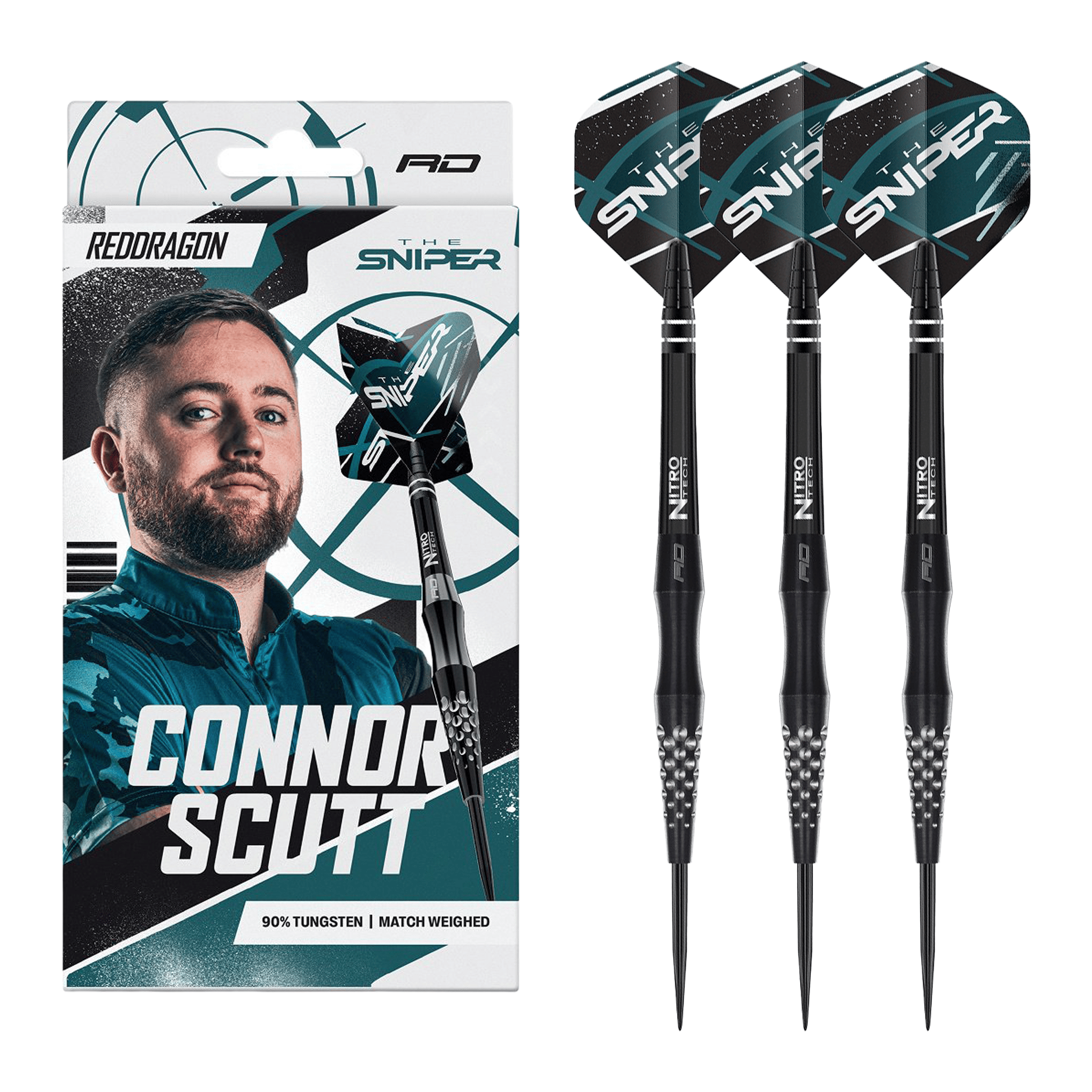 Red Dragon Connor Scutt - 90% Tungsten Steel Tip Darts 22 Grams Darts