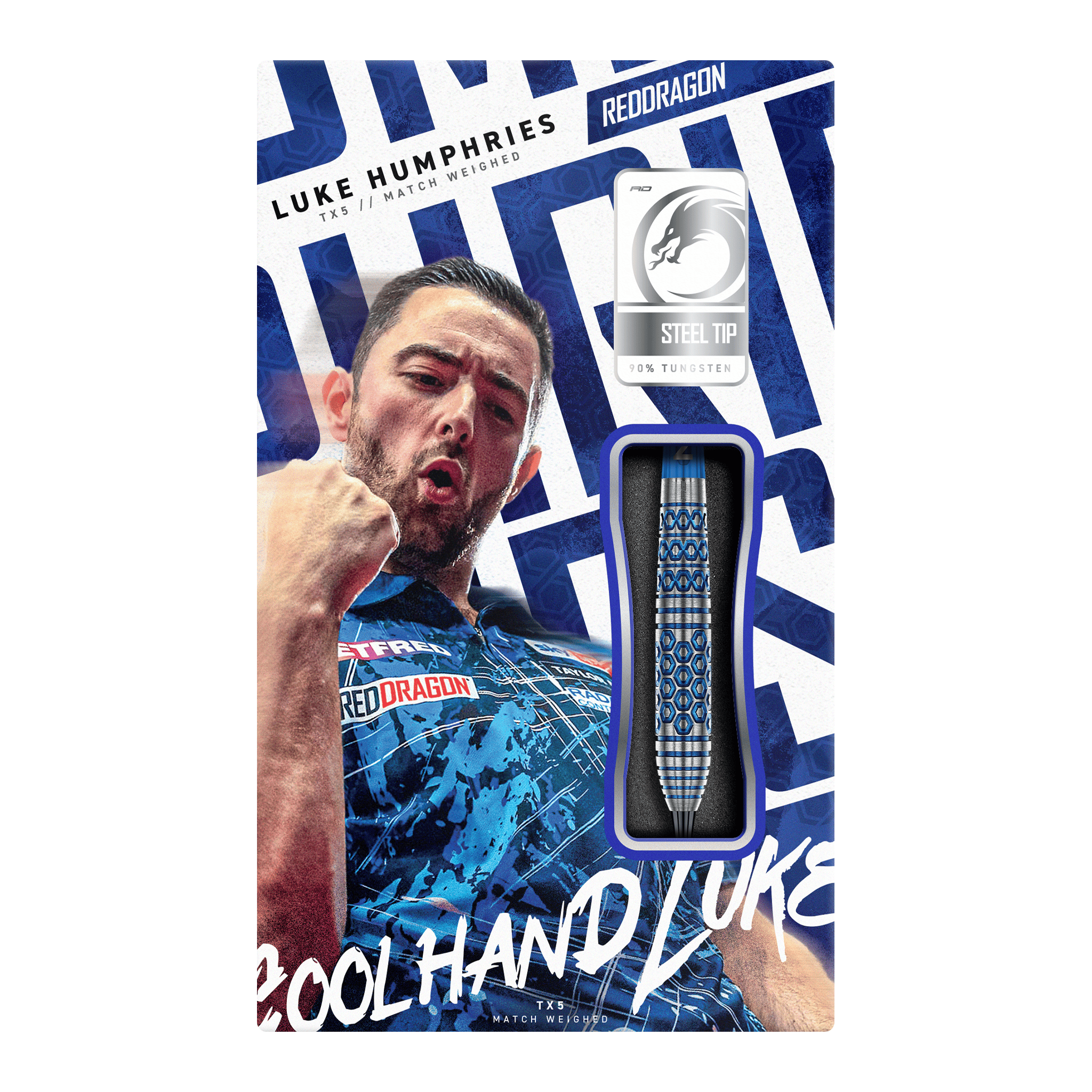 Red Dragon Luke Humphries TX5 - 90% Tungsten Steel Tip Darts Darts