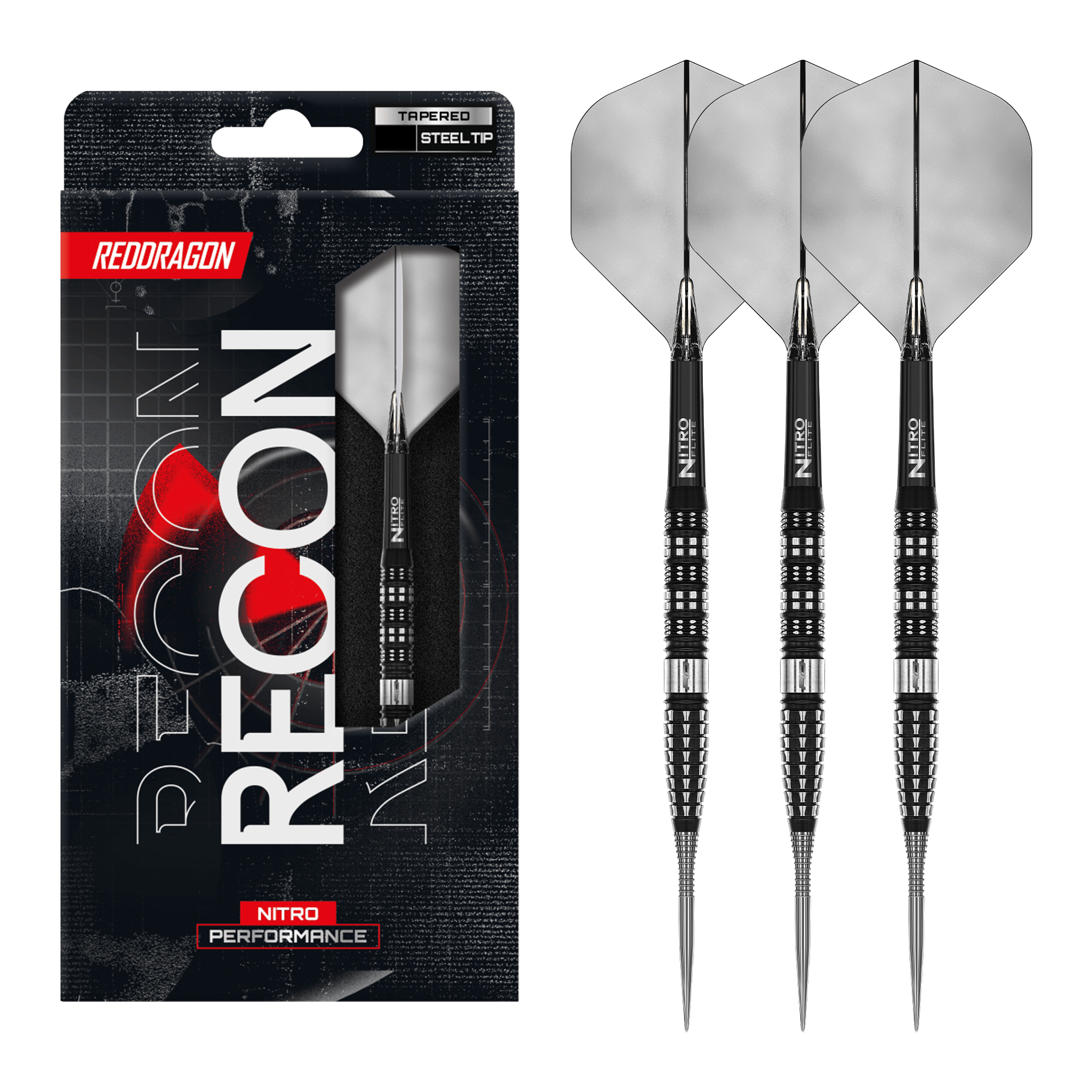 Red Dragon Recon Tapered - 90% Tungsten Steel Tip Darts 21 Grams Darts