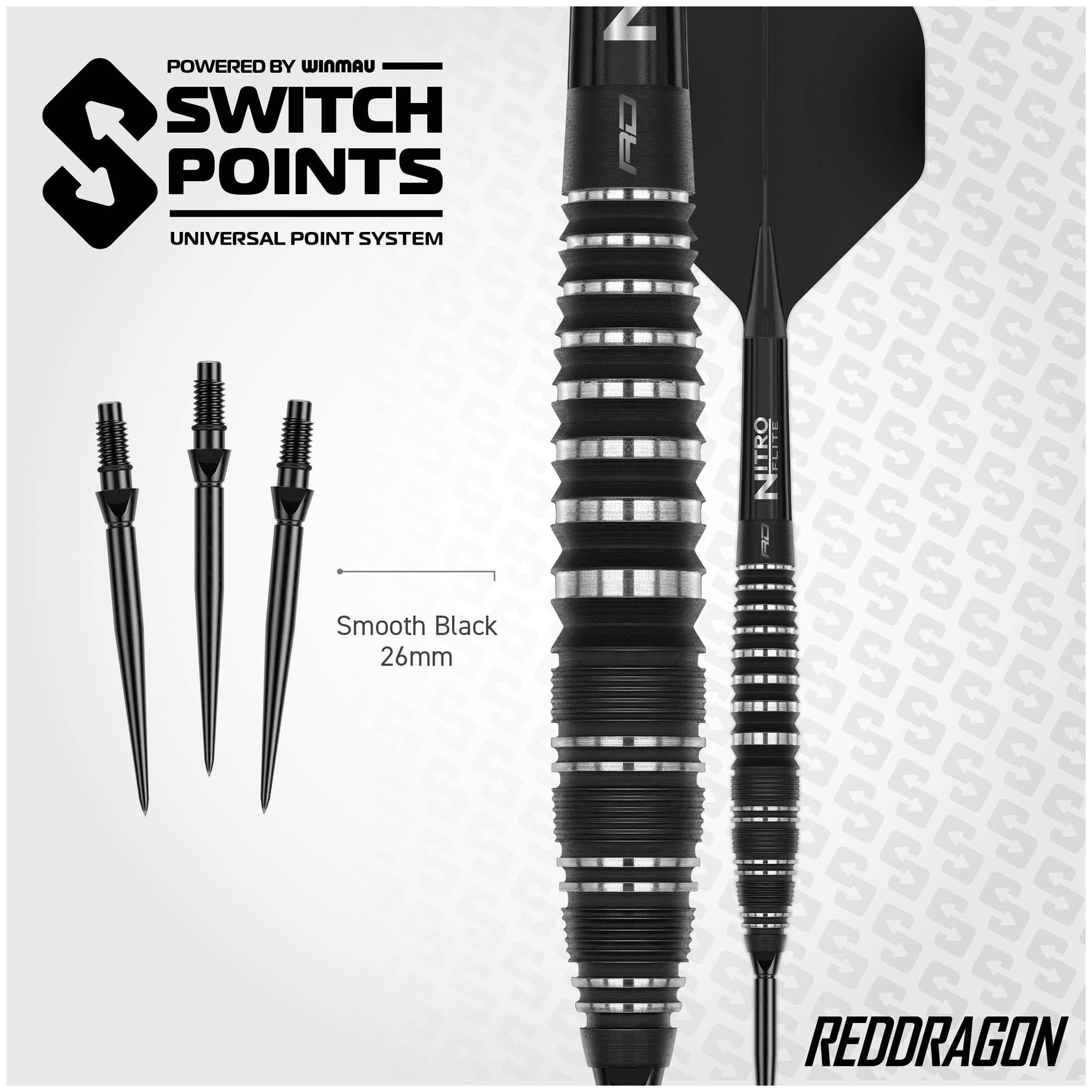 Red Dragon Sable Bomb Switch Point - 90% Tungsten Steel Tip Darts Darts