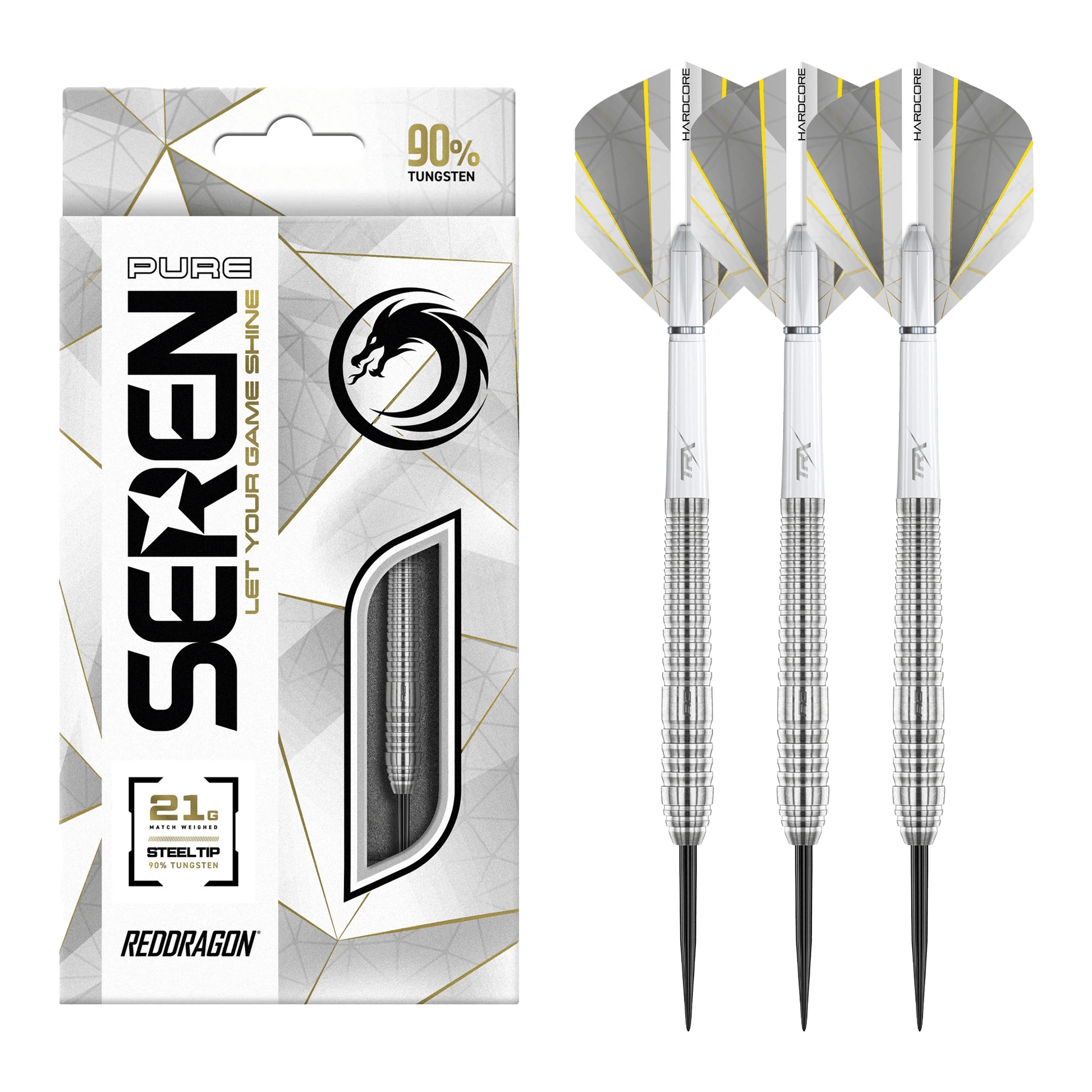 Red Dragon Seren 2 Pure - 90% Tungsten Steel Tip Darts 21 Grams Darts