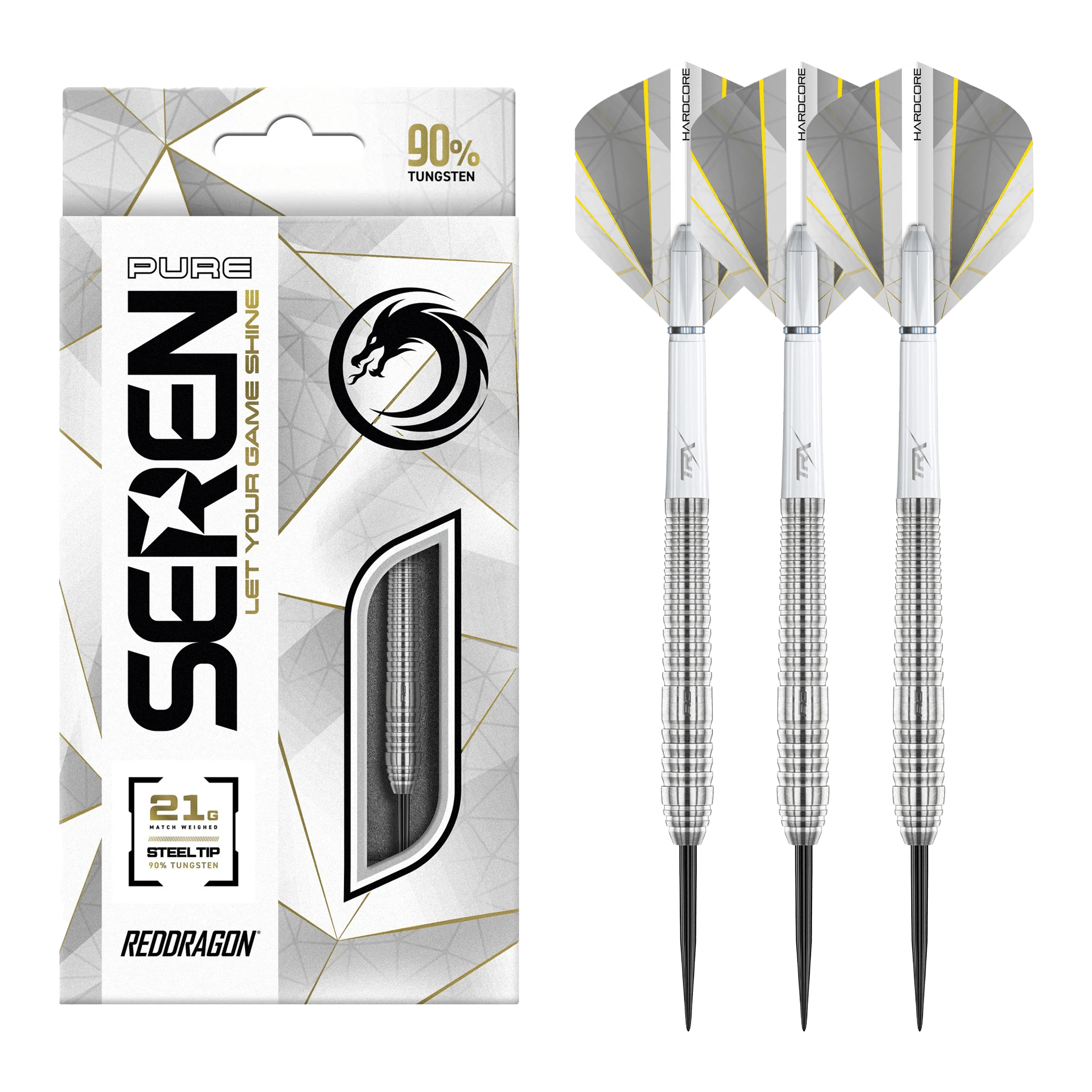 Red Dragon Seren 2 Pure - 90% Tungsten Steel Tip Darts 21 Grams Darts