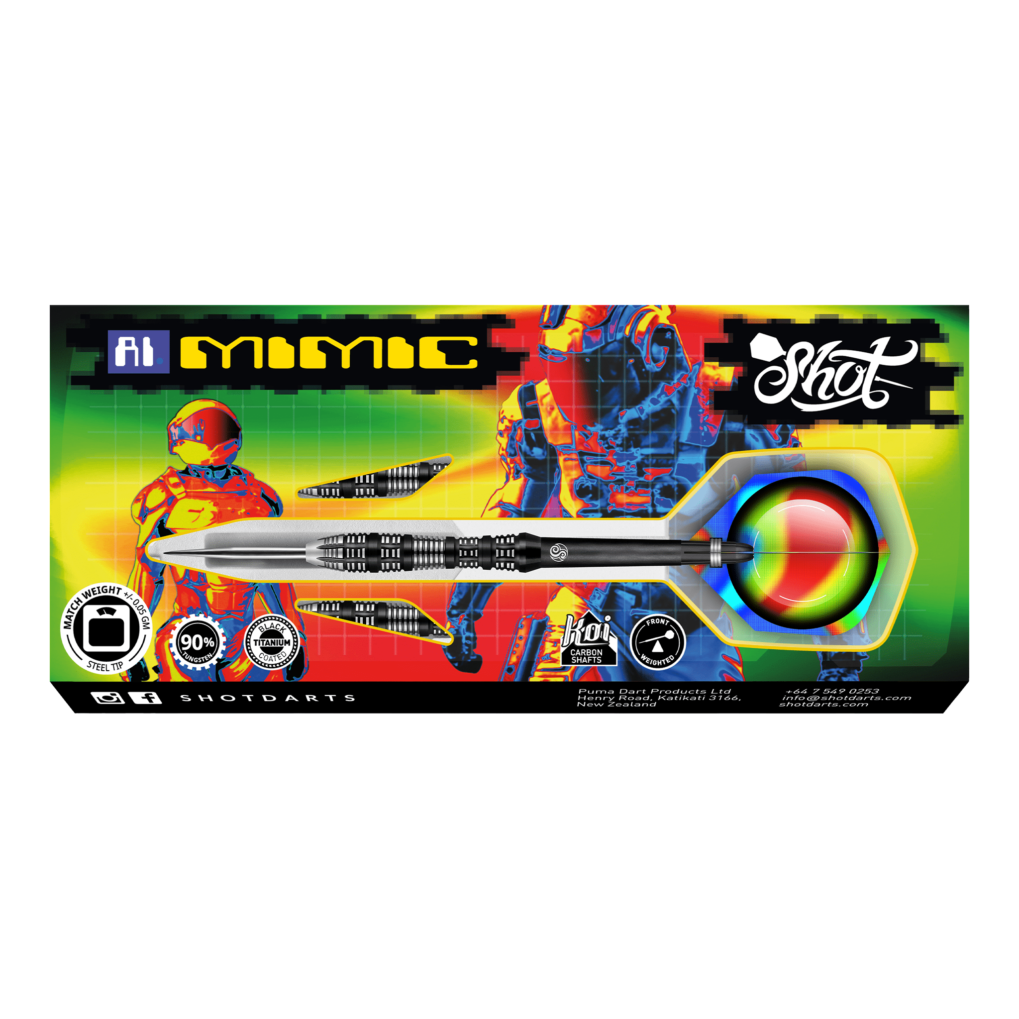 Shot AI Mimic - 90% Tungsten Steel Tip Darts Darts