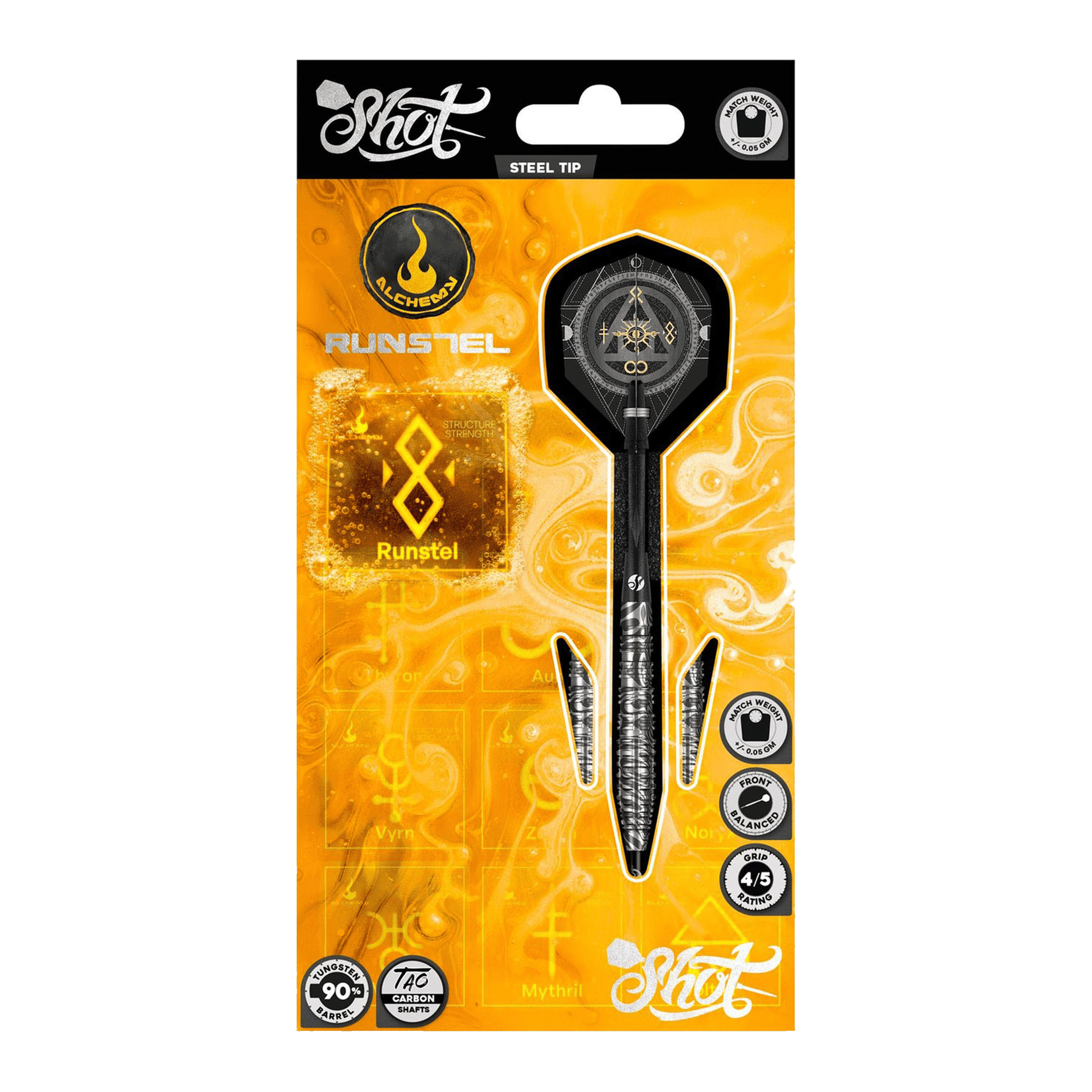 Shot Alchemy Runstel - 90% Tungsten Steel Tip Darts Darts