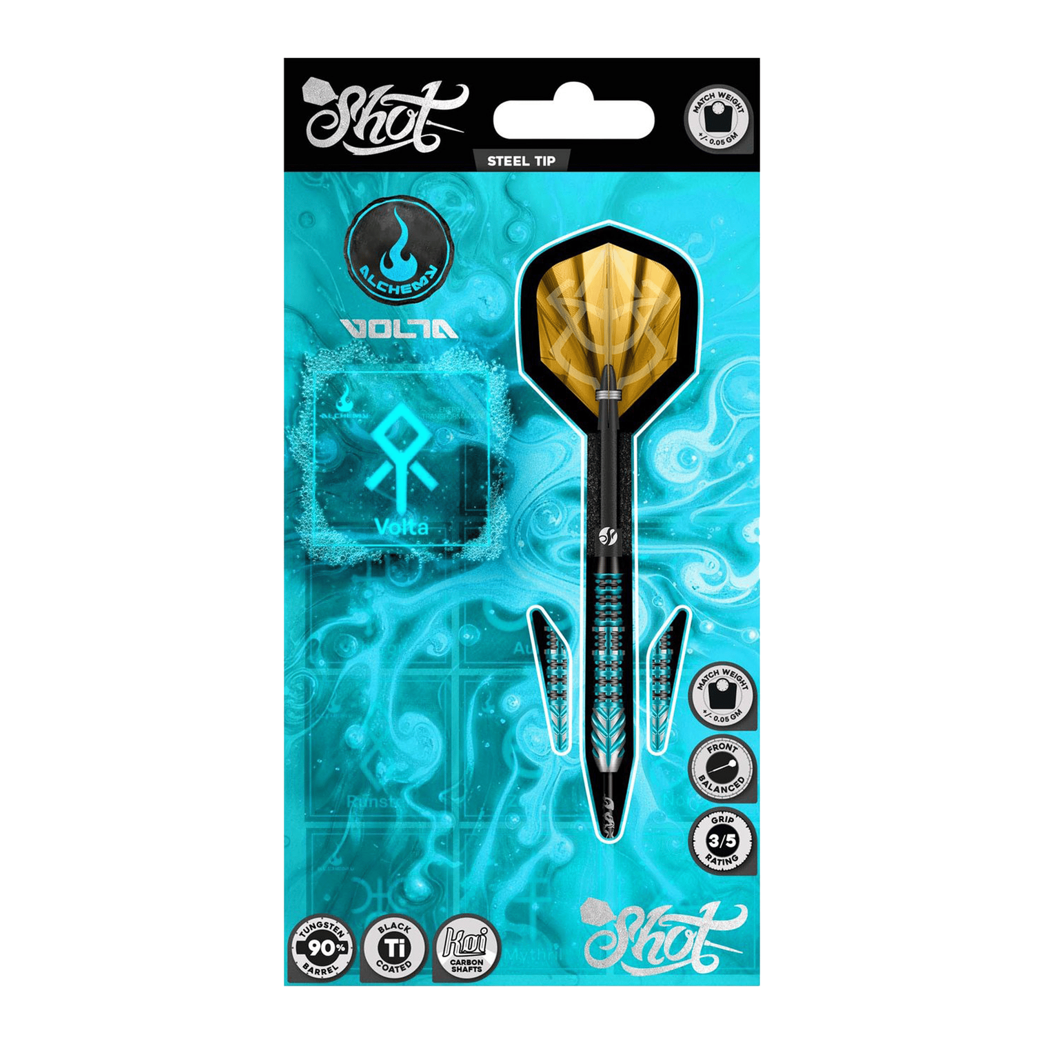 Shot Alchemy Volta - 90% Tungsten Steel Tip Darts Darts