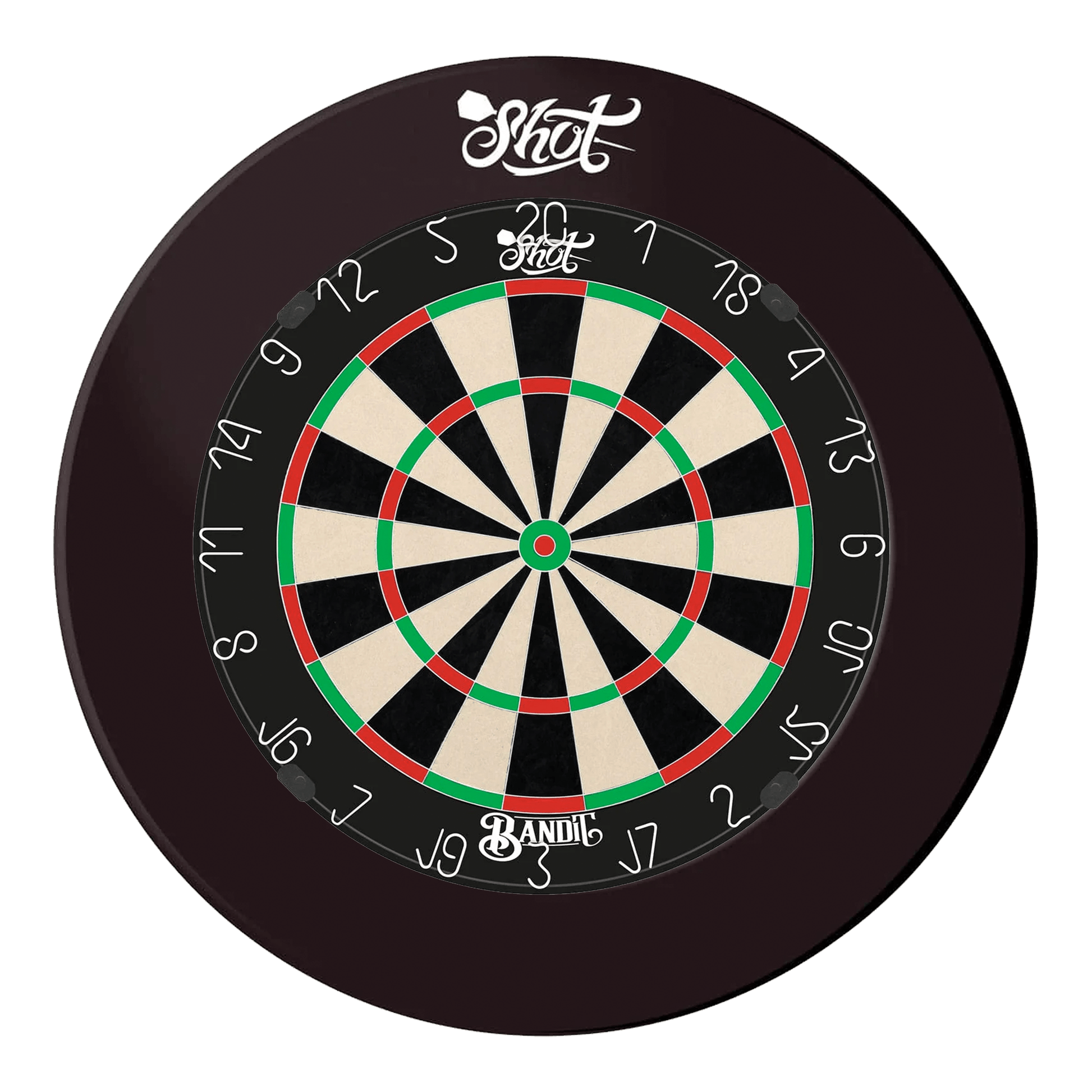 Shot Bandit Dartboard & One Piece Surround Bundle Bandit / Black Boards
