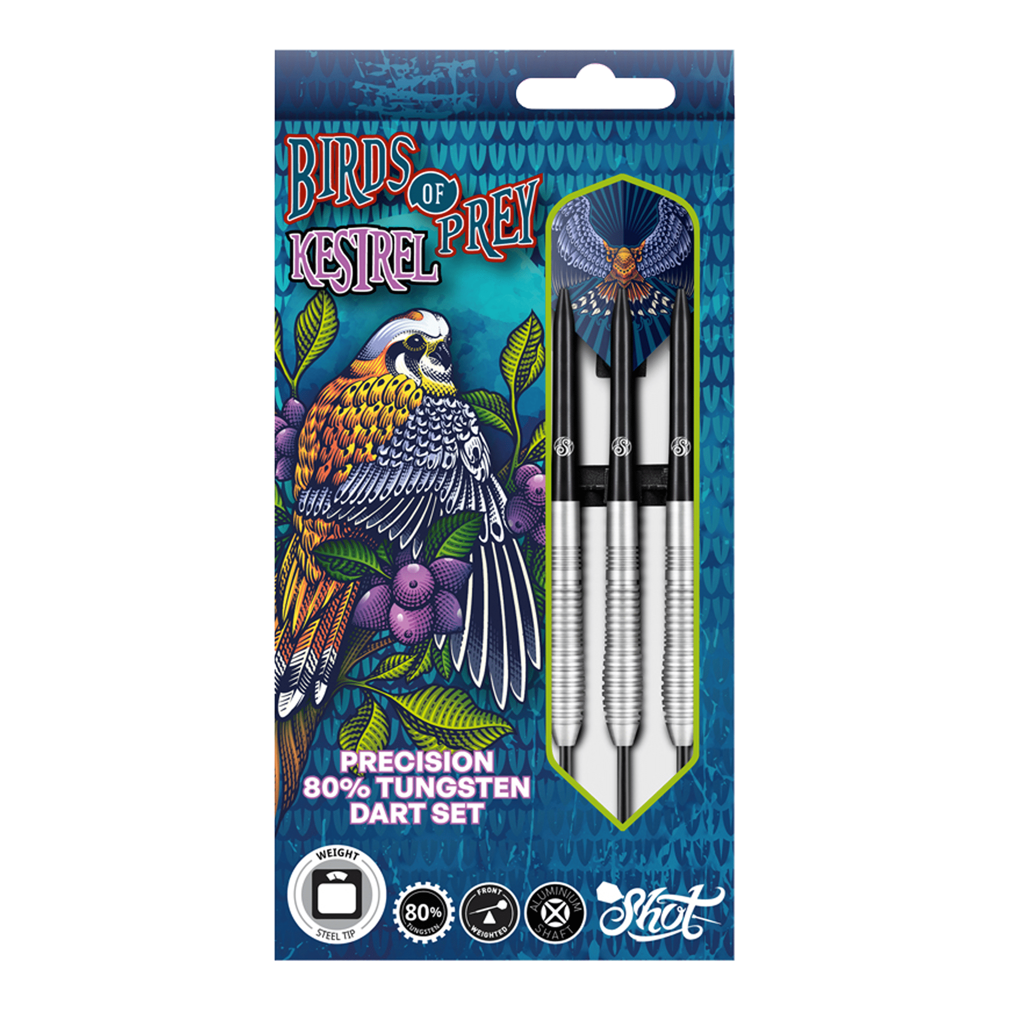 Shot Birds Of Prey Kestrel -  80% Tungsten Steel Tip Darts Darts