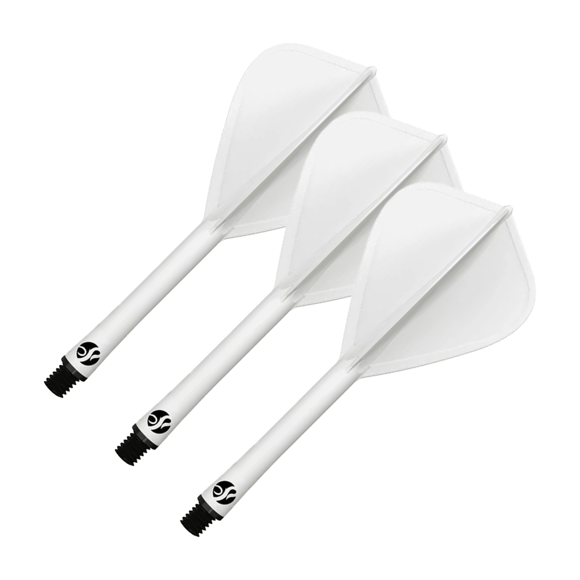 Shot Flight Deck - All In One Flight & Shaft Kite / Intermediate (25.2mm) / White Flights & Shafts
