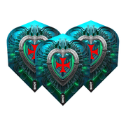 Shot Future Knights Dreadheart - Dart Flights Small Standard / Green Flights & Shafts