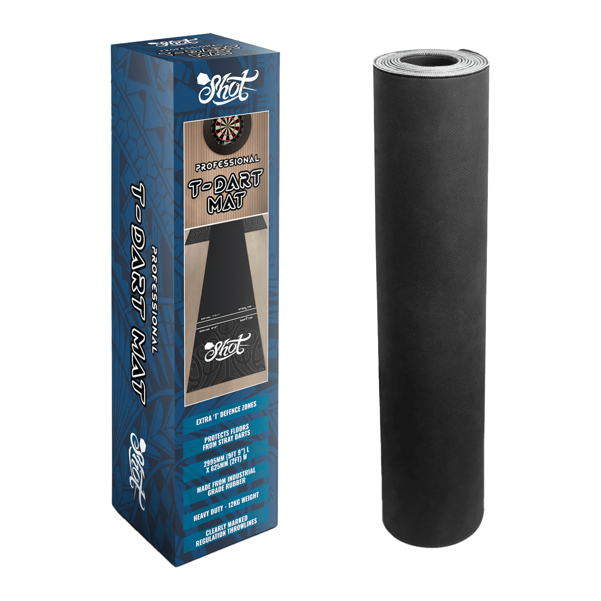 Shot Professional T - Heavy Duty Rubber Dart Mat Boards