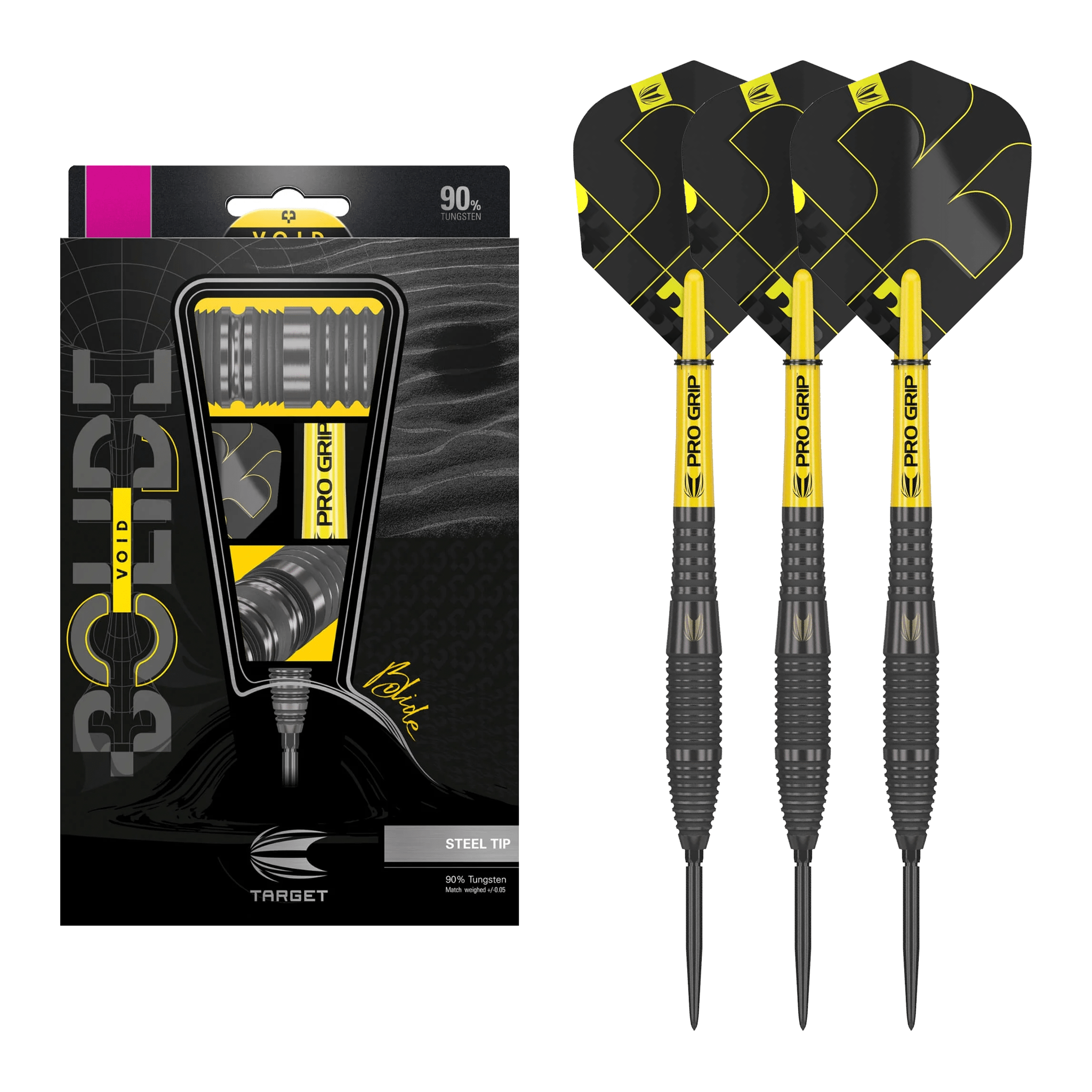 Target Bolide Void 05 Swiss Point - 90% Tungsten Steel Tip Darts 22 Grams Darts