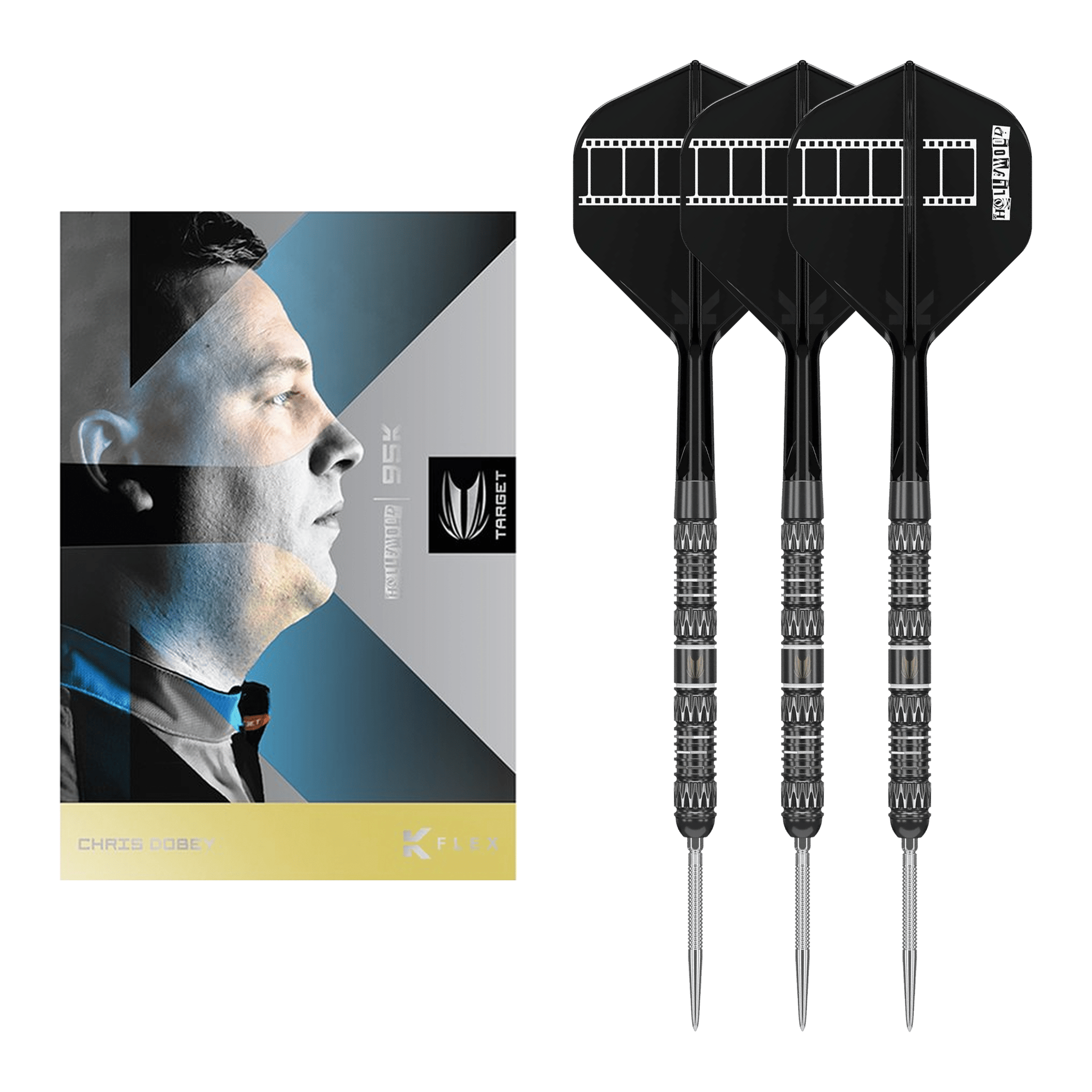 Target Chris Dobey 95K Swiss Point - 95% Tungsten Steel Tip Darts 22 Grams Darts