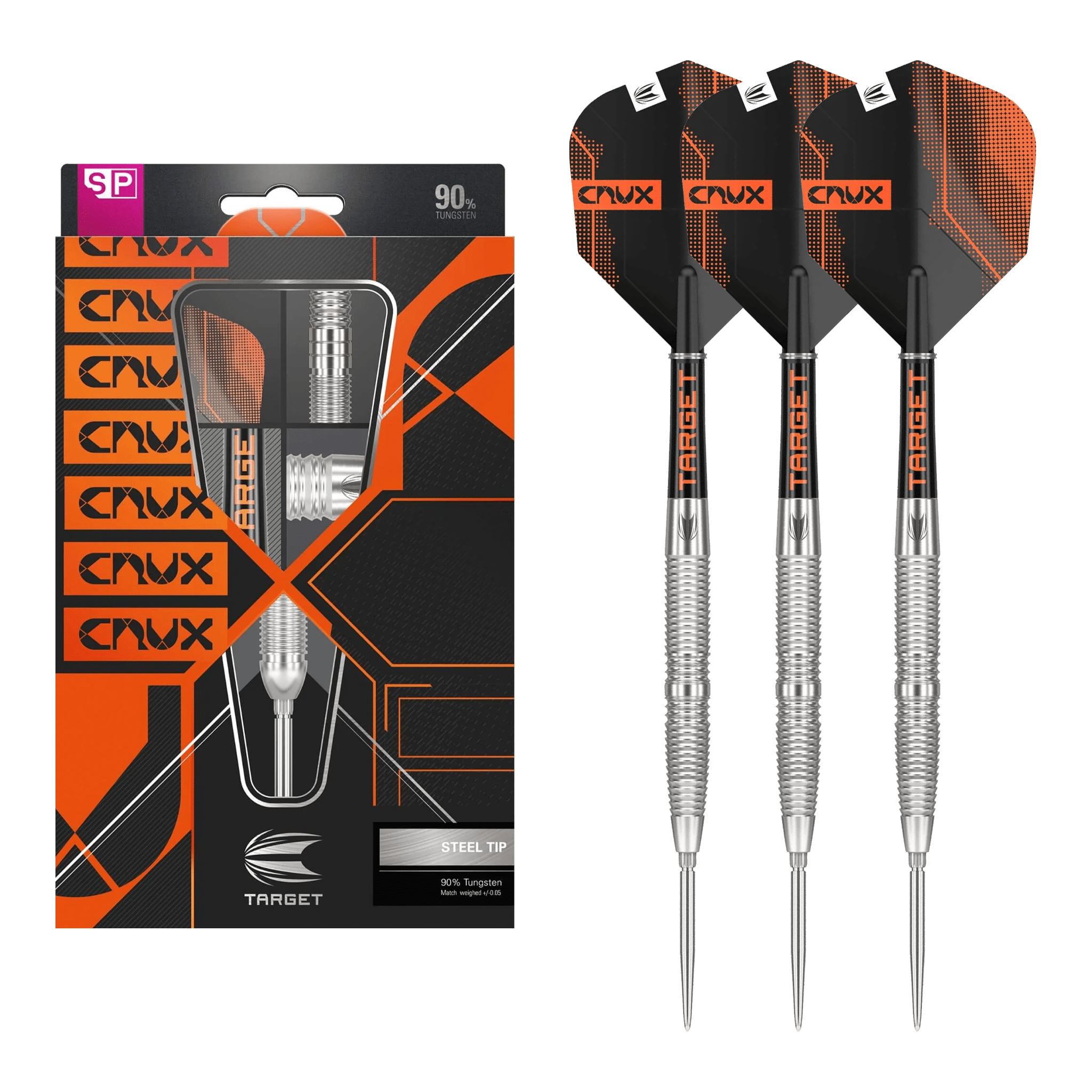 Target Crux 02 Swiss Point - 90% Tungsten Steel Tip Darts 21 Grams Darts