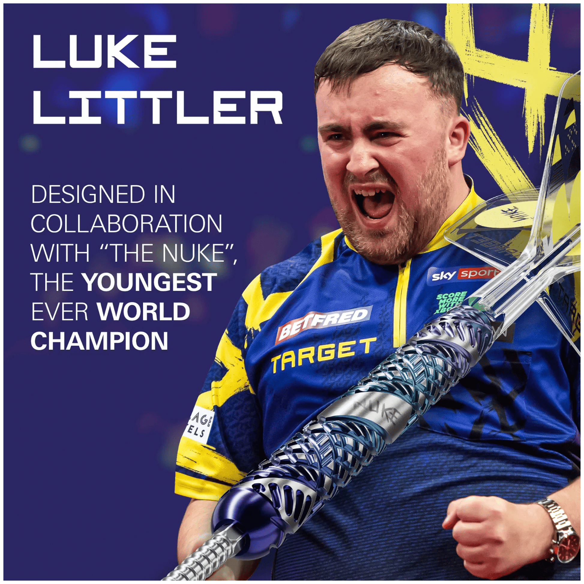 Target Luke Littler Edge Swiss Point - 95% Tungsten Steel Tip Darts Darts