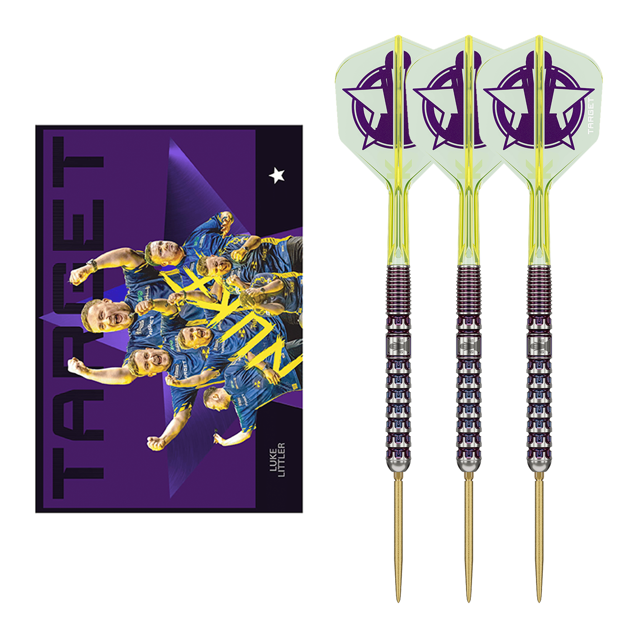 Target Luke Littler World Champion Swiss Point - 90% Tungsten Steel Tip Darts 23 Grams Darts