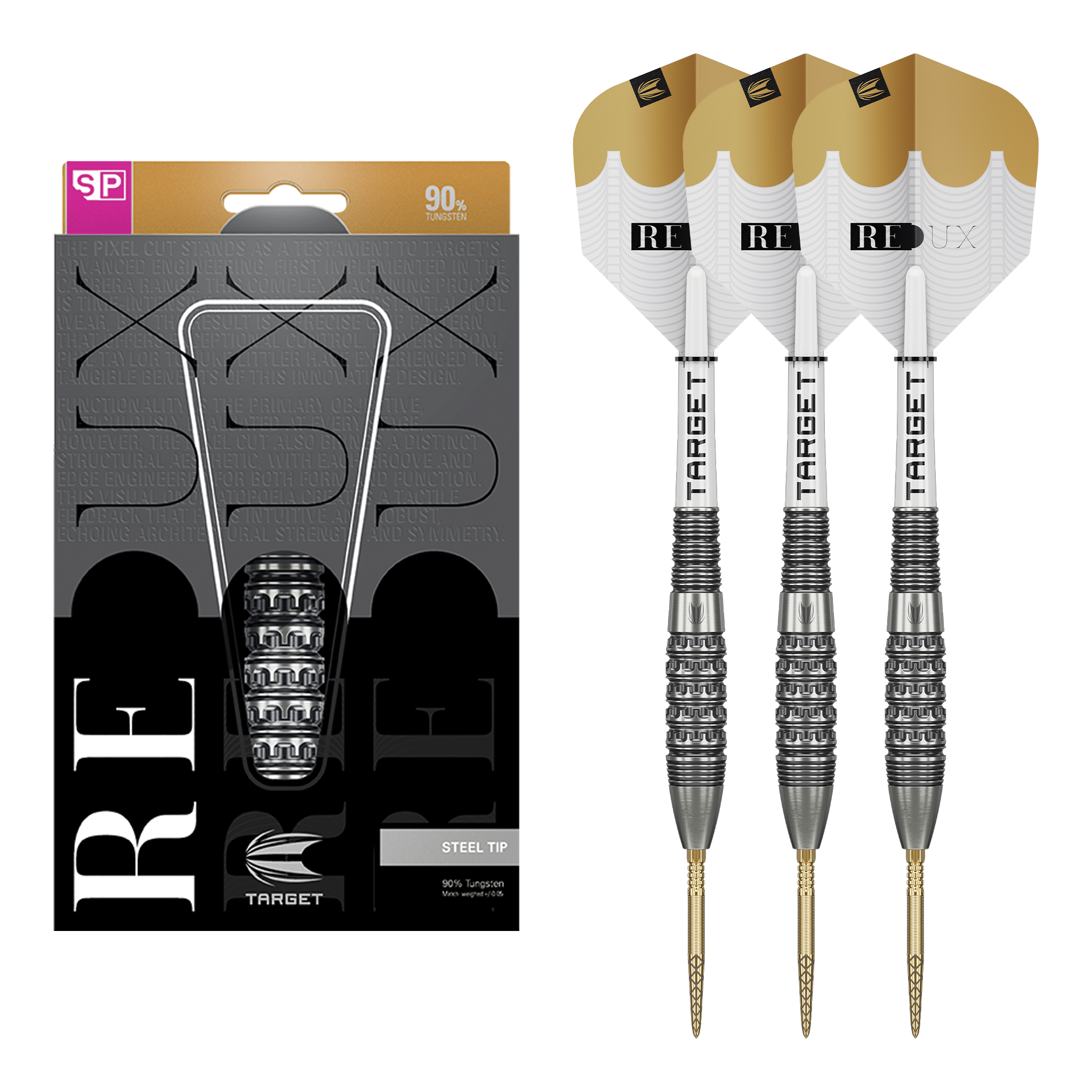 Target Redux 02 Swiss Point - 90% Tungsten Steel Tip Darts 22 Grams Darts