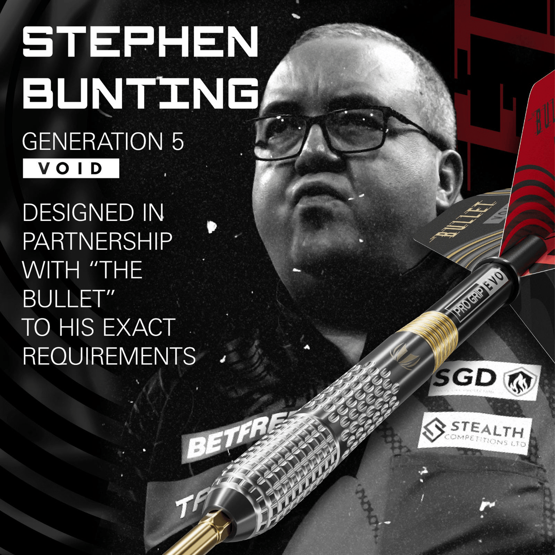 Target Stephen Bunting Gen 5 Void Swiss Point - 95% Tungsten Steel Tip Darts Darts