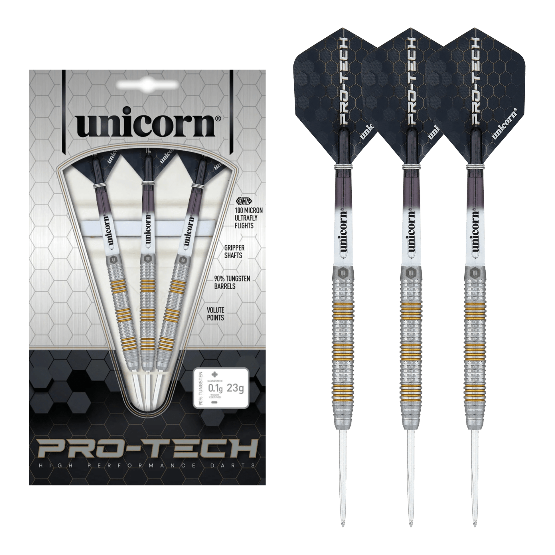 Unicorn Pro-Tech Style 3 - 90% Tungsten Steel Tip Darts 21 Grams Darts