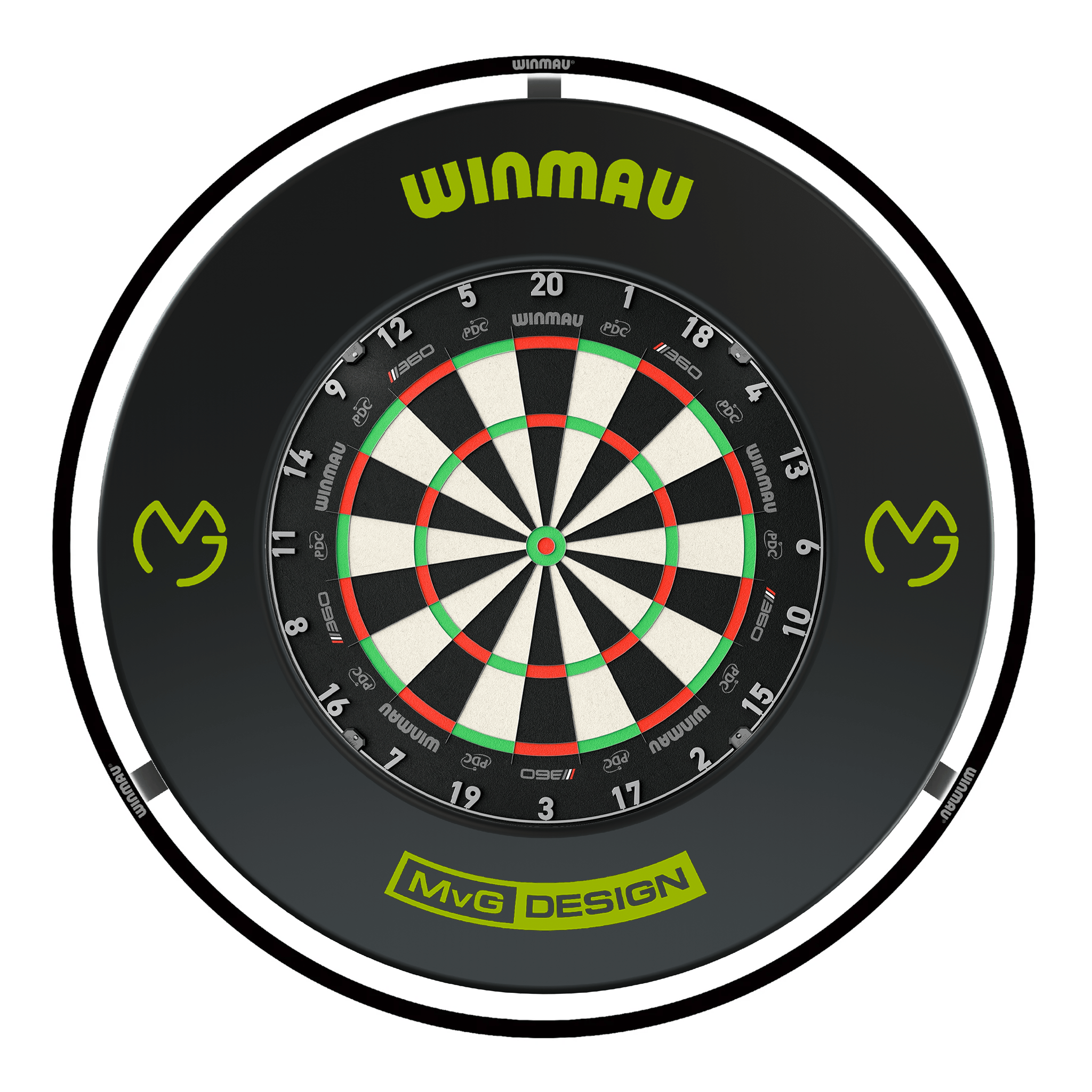 Winmau Blade 360 Dartboard, Surround & Plasma Light Bundle Dartboard Bundles
