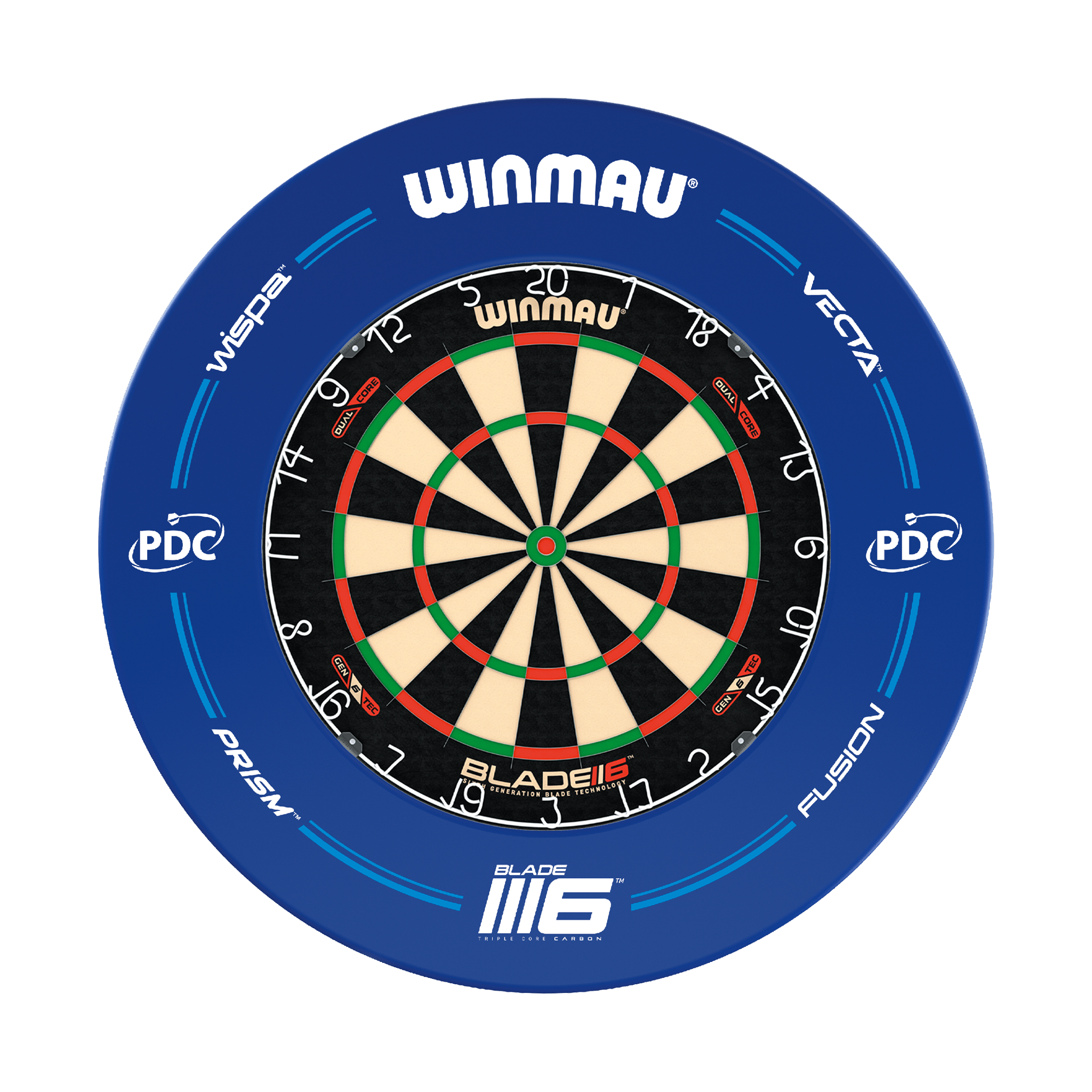 Winmau Blade 6 Dartboard & Surround Bundle Blade 6 Dual Core / PDC Blue Boards