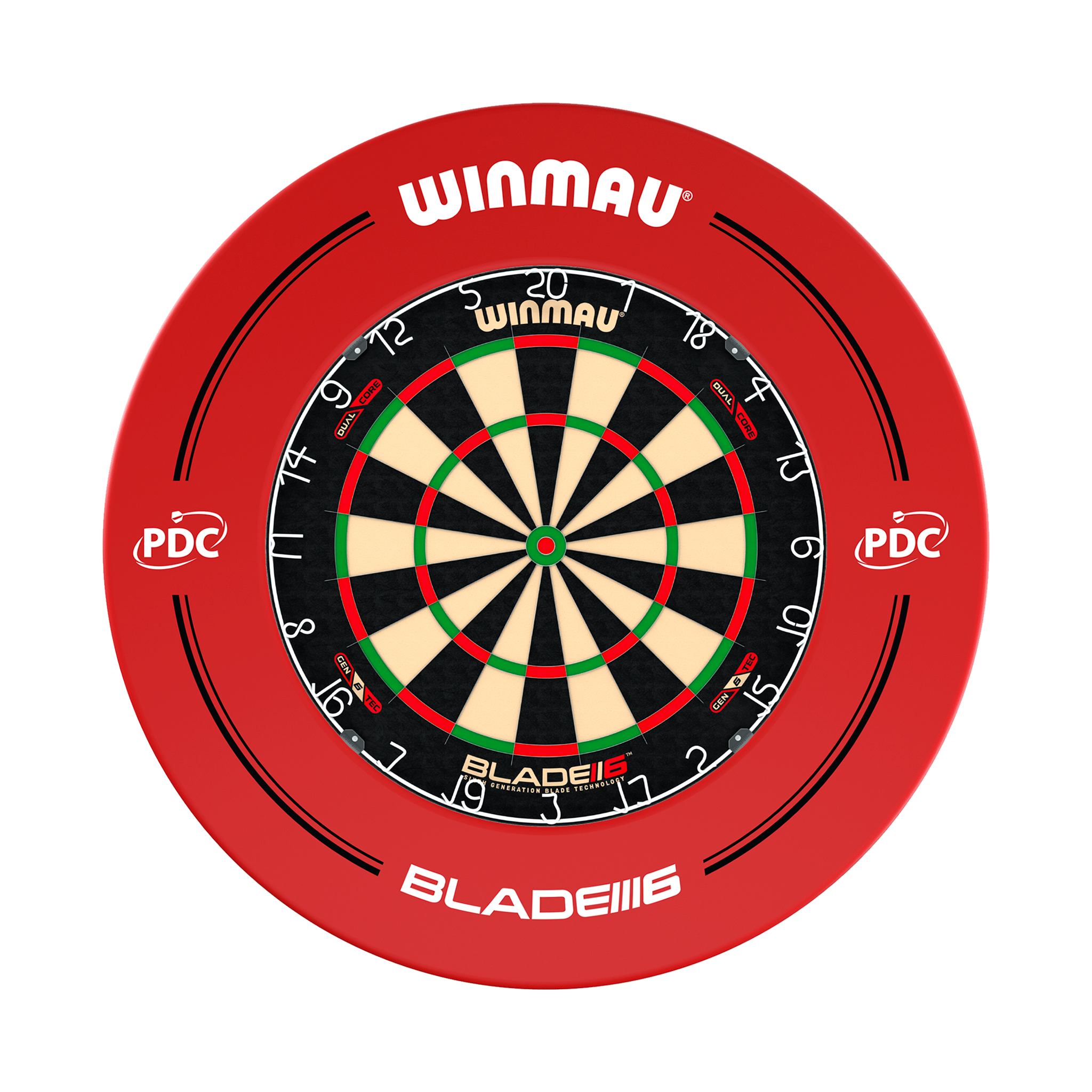 Winmau Blade 6 Dartboard & Surround Bundle Blade 6 Dual Core / PDC Red Boards