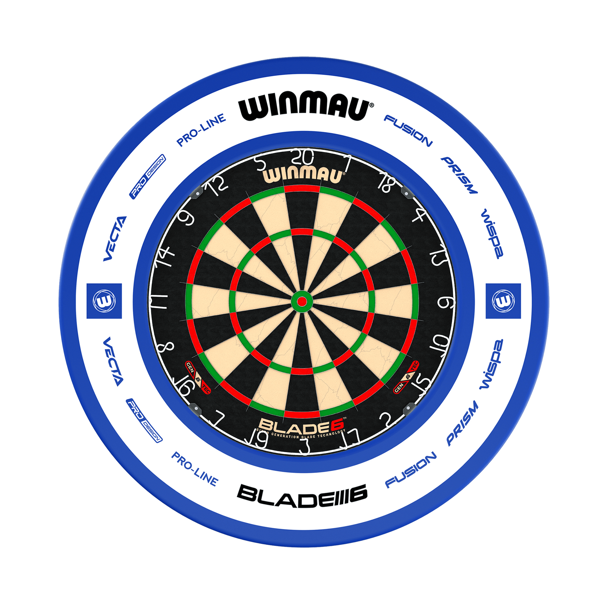 Winmau Blade 6 Dartboard & Surround Bundle Blade 6 / Pro 2.0 Blue Boards