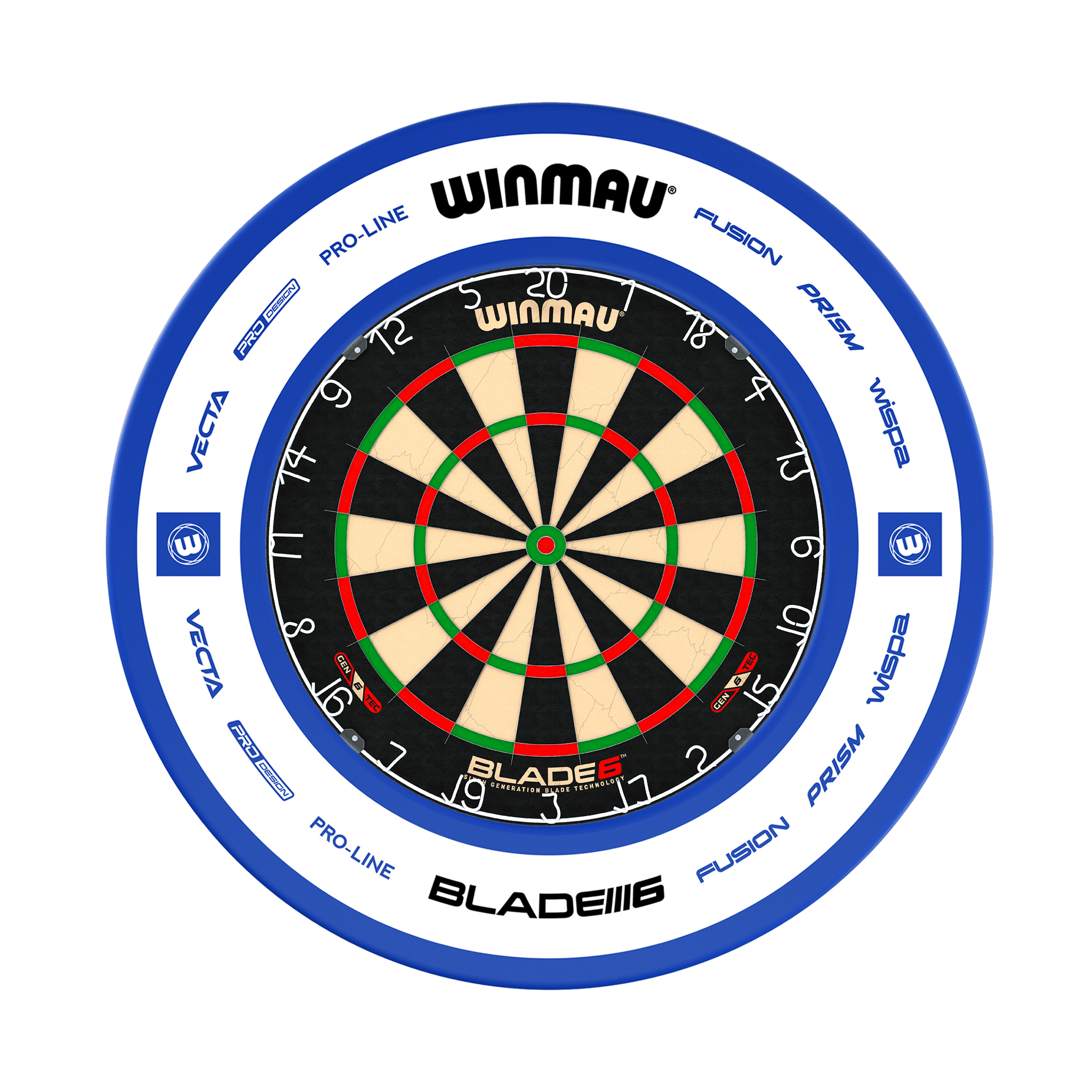 Winmau Blade 6 Dartboard & Surround Bundle Blade 6 / Pro 2.0 Blue Boards