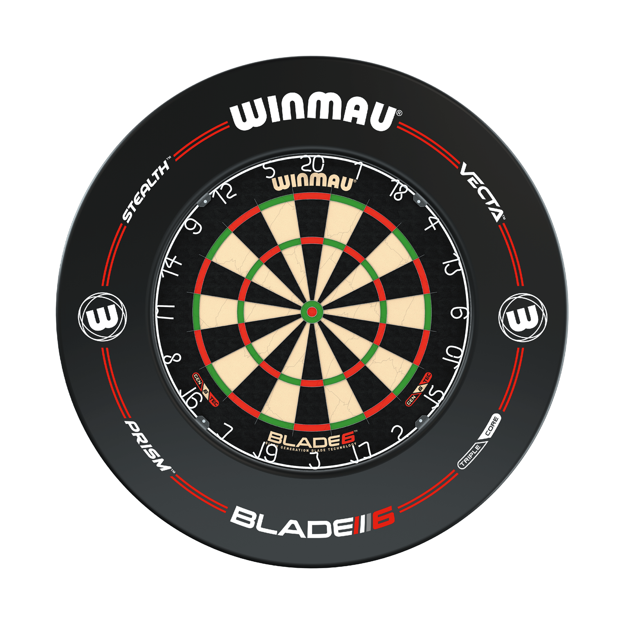 Winmau Blade 6 Dartboard & Surround Bundle Blade 6 / Pro-Line Black Boards