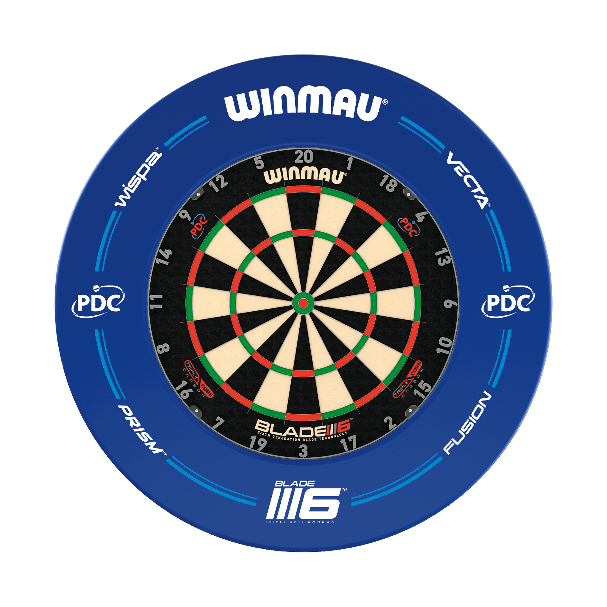 Winmau Blade 6 Dartboard & Surround Bundle Blade 6 Triple Core / PDC Blue Boards