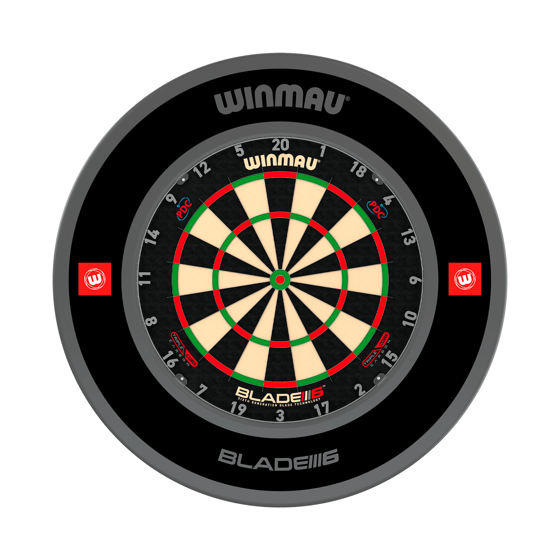 Winmau Blade 6 Dartboard & Surround Bundle Blade 6 Triple Core / Pro 1.0 Black Boards