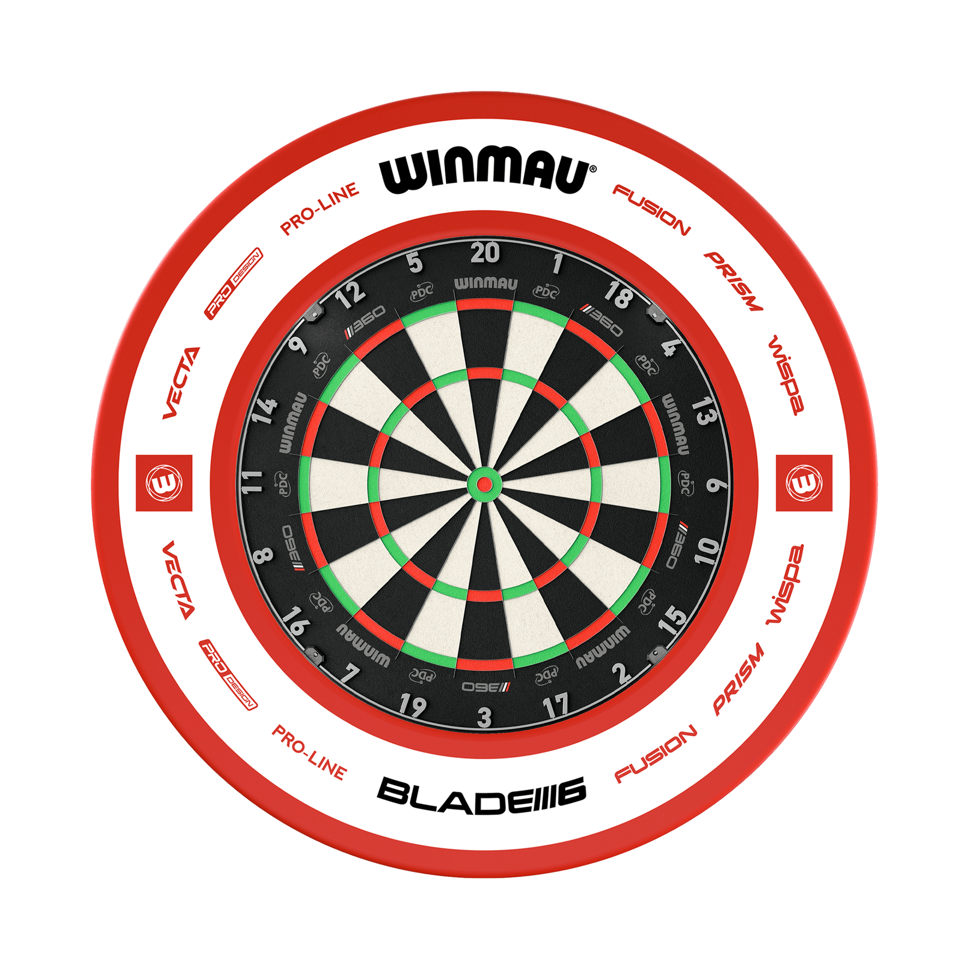 Winmau Blade 6 Dartboard & Surround Bundle Boards