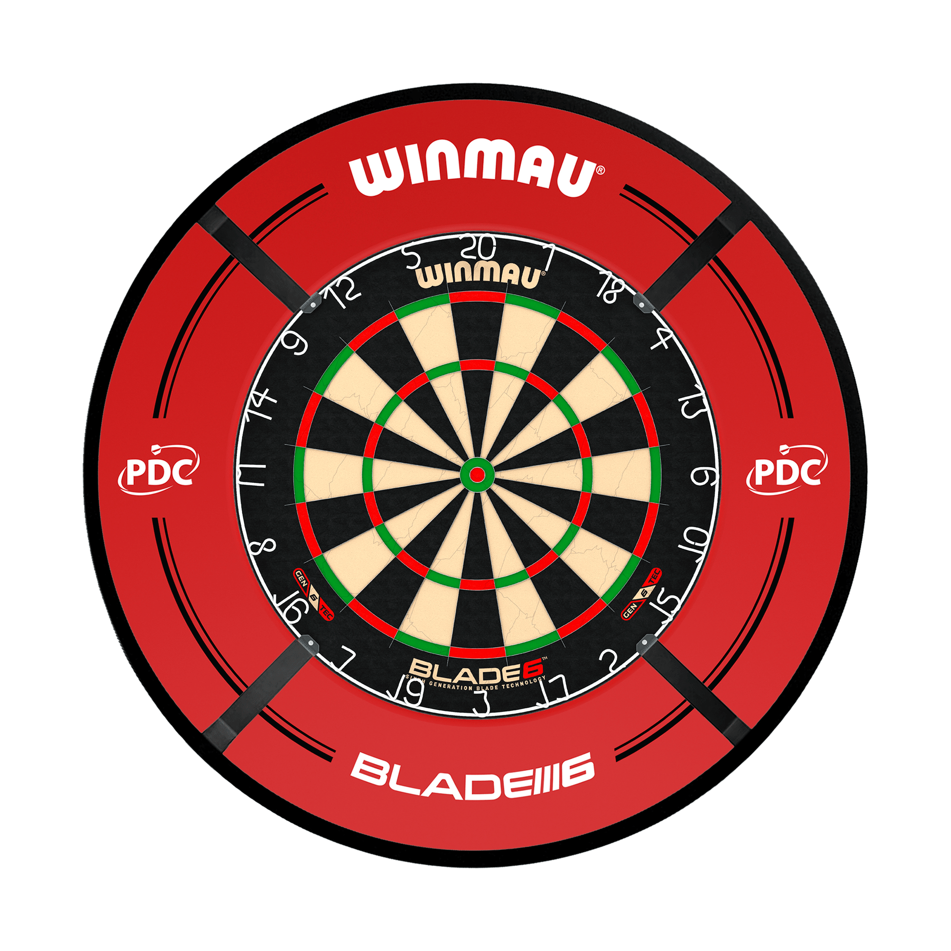 Winmau Blade 6 Dartboard, Surround & Corona Light Bundle Blade 6 / PDC Red / Target Corona Vision Boards