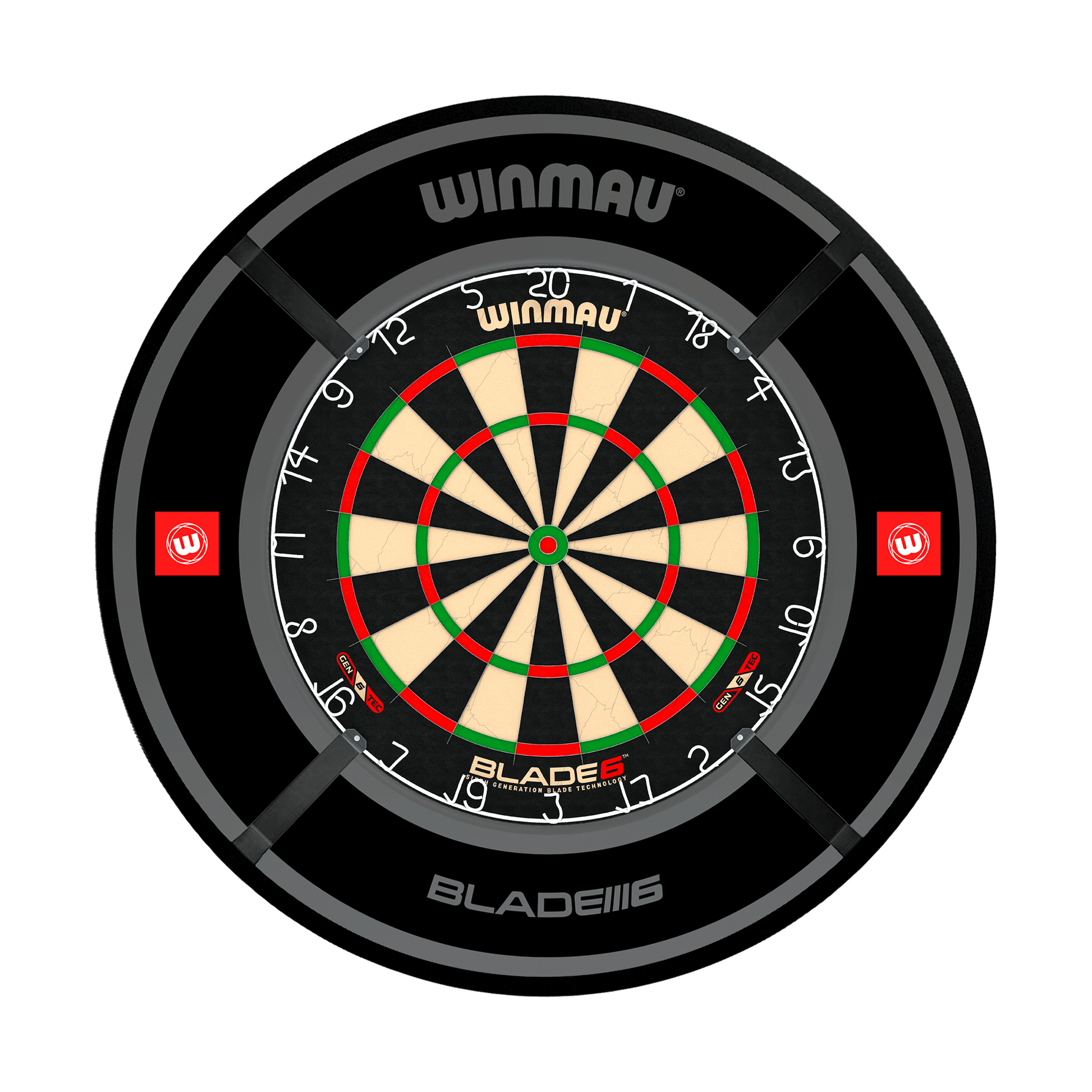 Winmau Blade 6 Dartboard, Surround & Corona Light Bundle Blade 6 / Pro 1.0 Black / Target Corona Vision Boards
