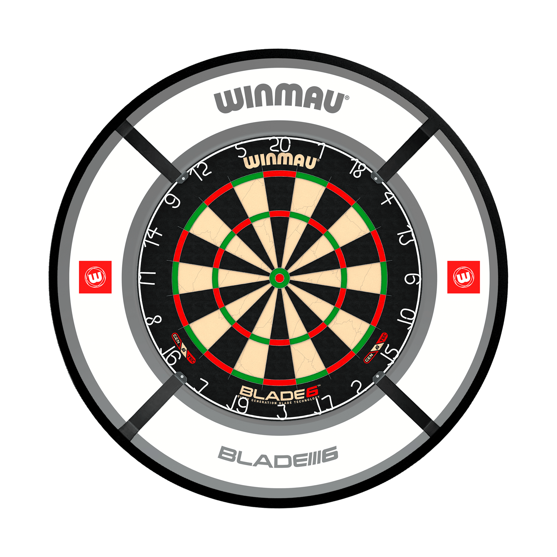 Winmau Blade 6 Dartboard, Surround & Corona Light Bundle Blade 6 / Pro 1.0 White / Target Corona Vision Boards