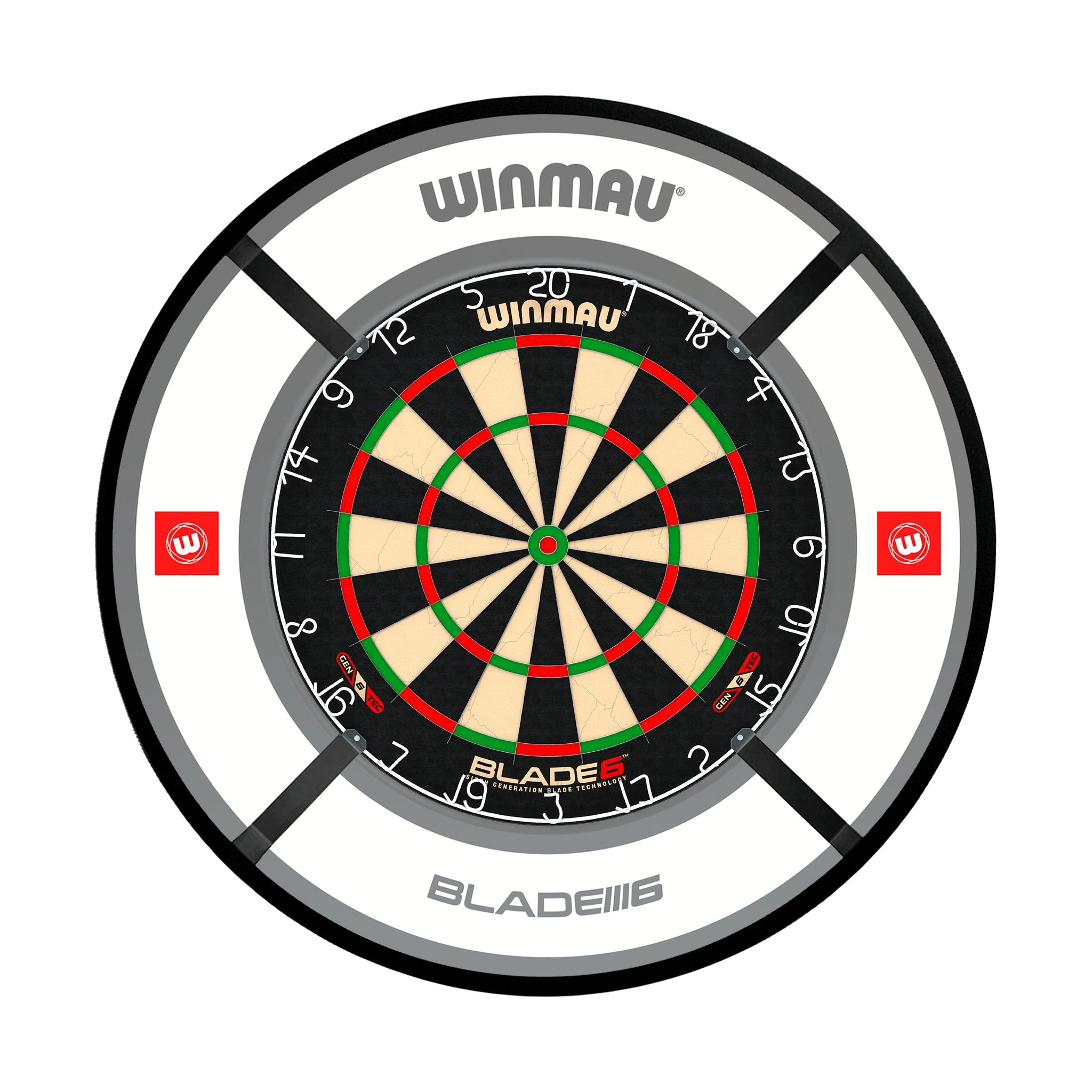 Winmau Blade 6 Dartboard, Surround & Corona Light Bundle Blade 6 / Pro 1.0 White / Target Corona Vision Boards
