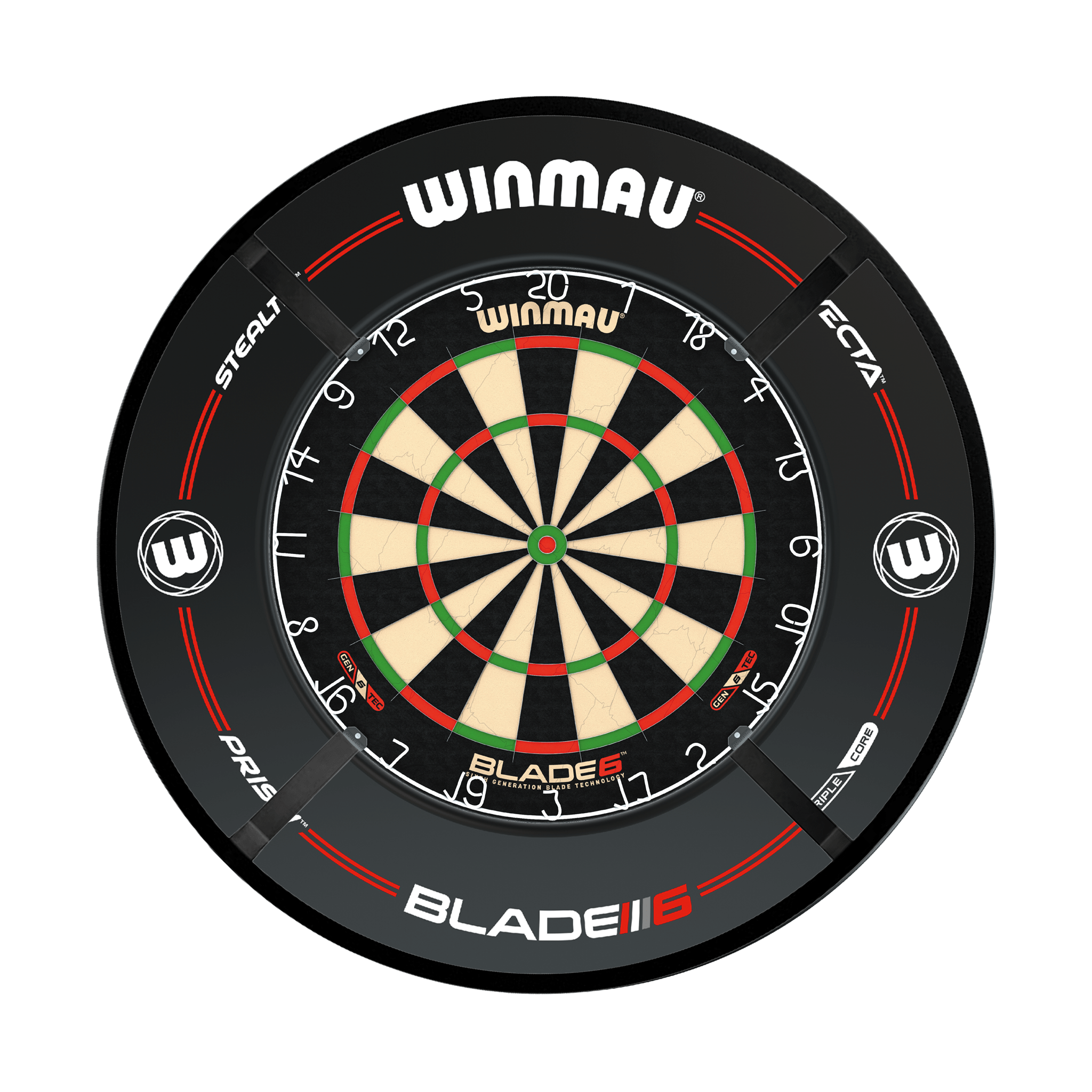 Winmau Blade 6 Dartboard, Surround & Corona Light Bundle Blade 6 / Pro-Line Black / Target Corona Vision Boards