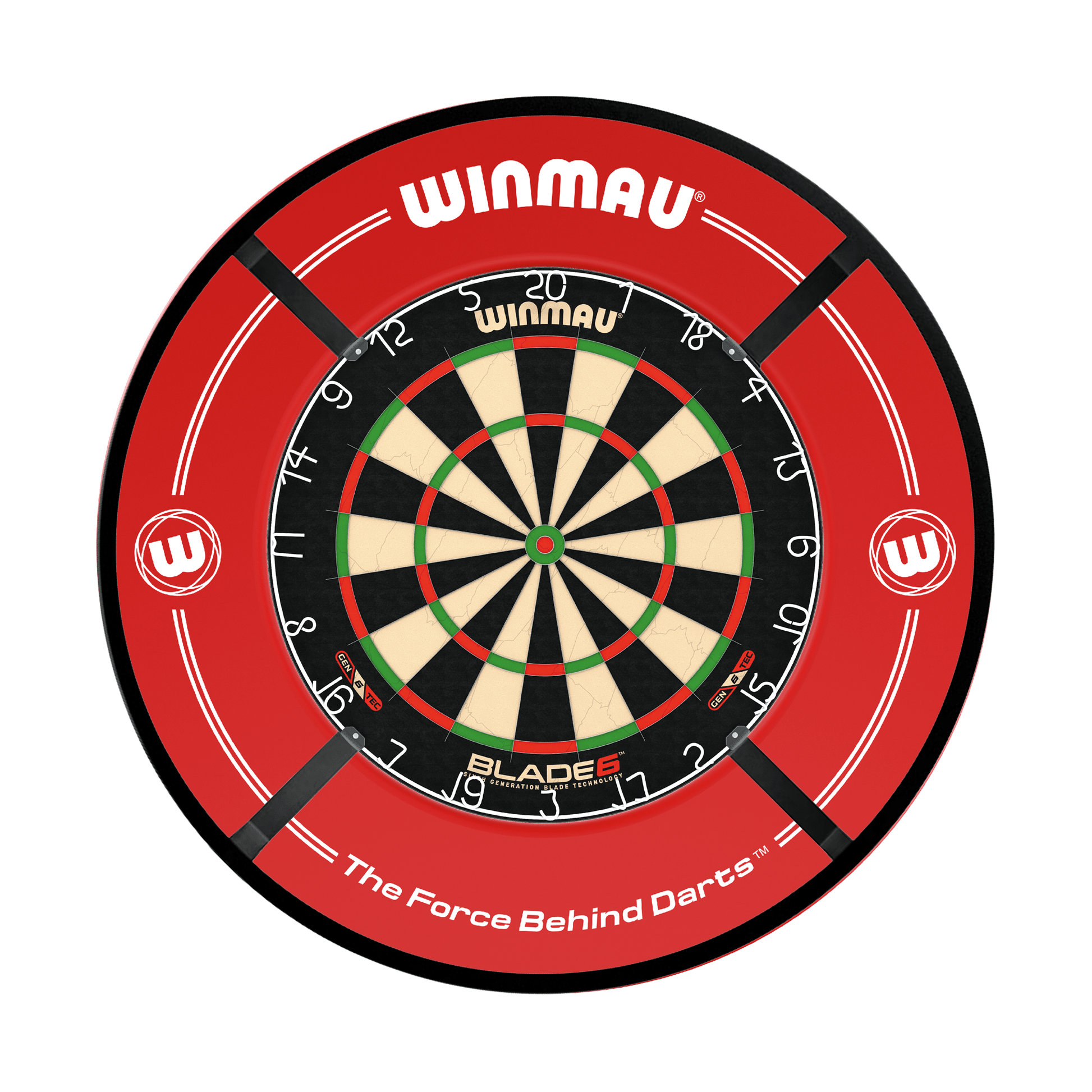 Winmau Blade 6 Dartboard, Surround & Corona Light Bundle Blade 6 / Red / Target Corona Vision Boards