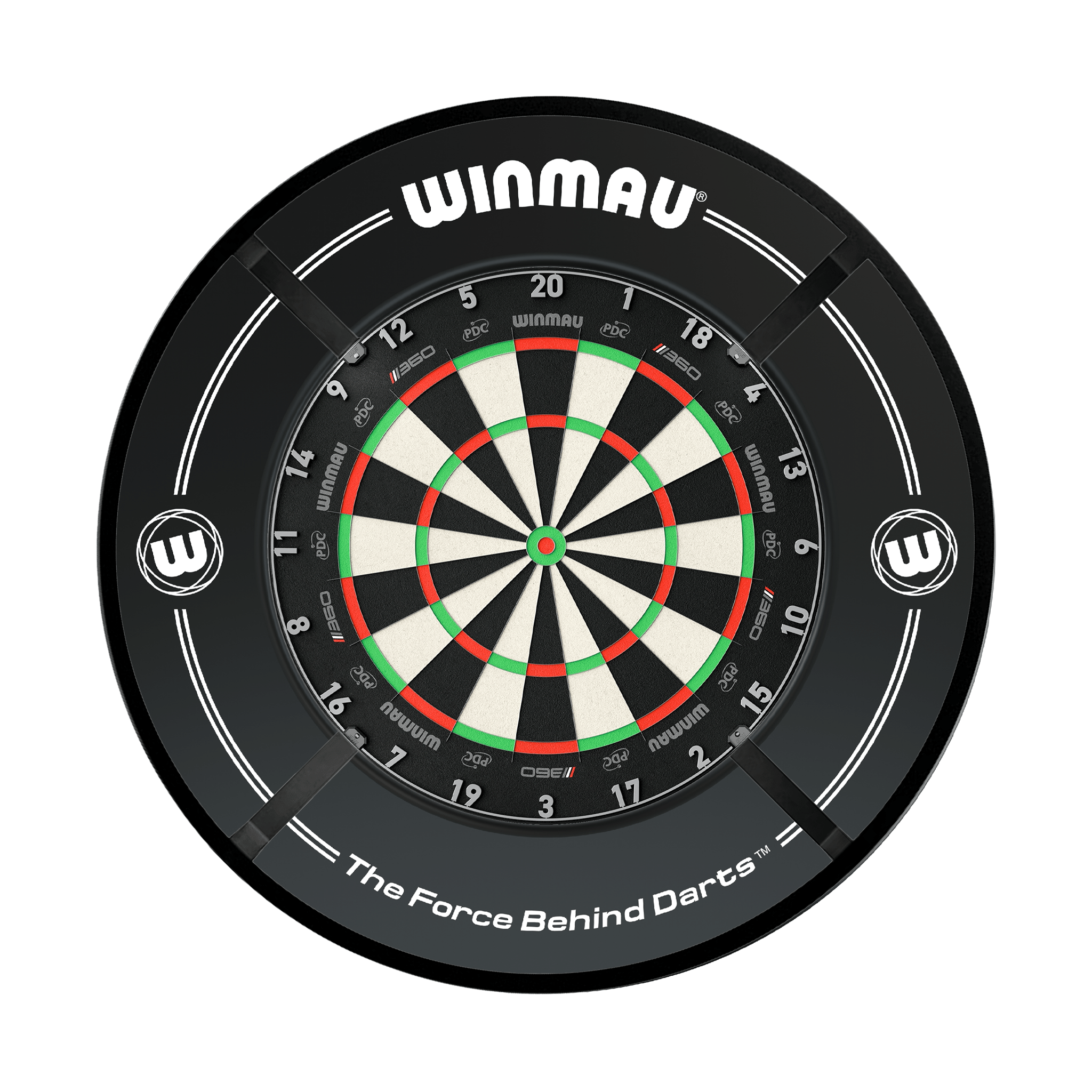 Winmau Blade 6 Dartboard, Surround & Corona Light Bundle Boards