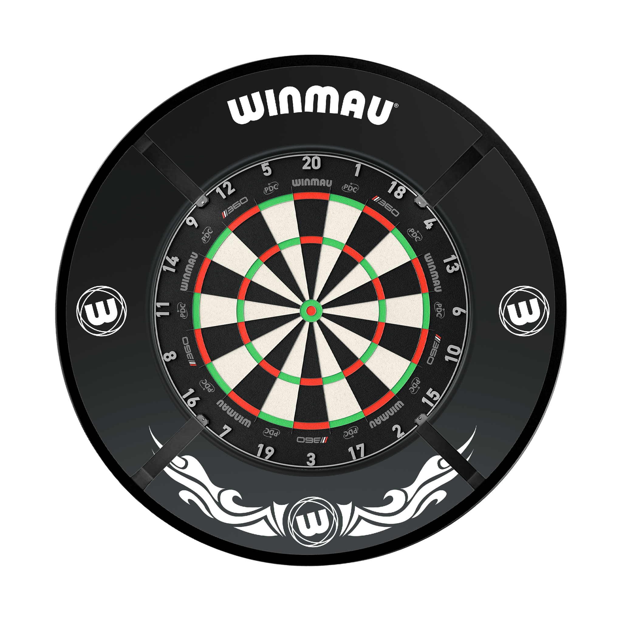 Winmau Blade 6 Dartboard, Surround & Corona Light Bundle Boards