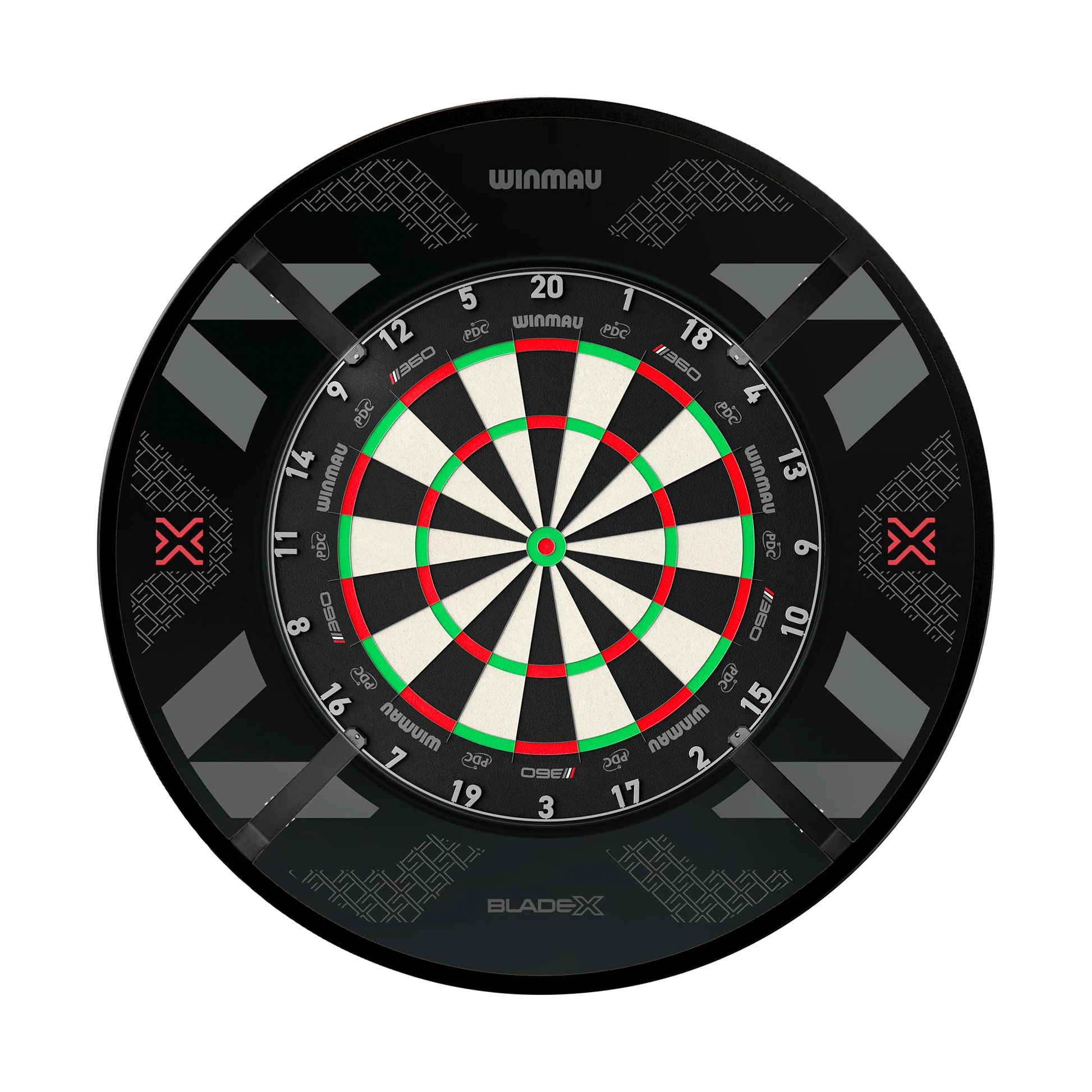 Winmau Blade 6 Dartboard, Surround & Corona Light Bundle Boards