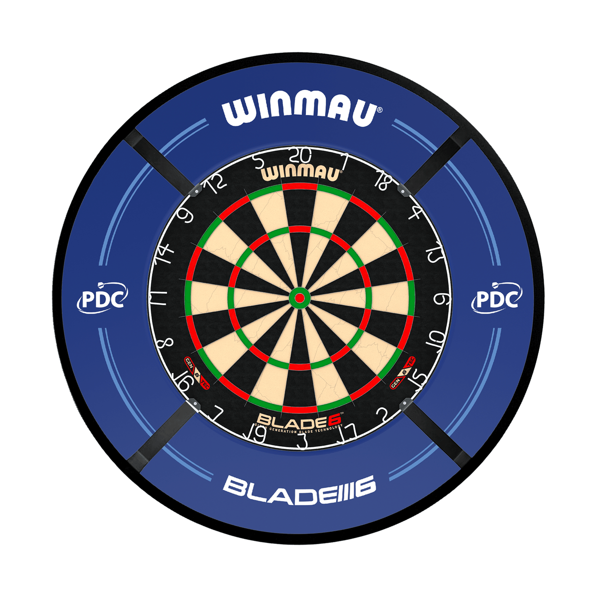 Winmau Blade 6 Dartboard, Surround & Corona Light Bundle Dartboard Bundles