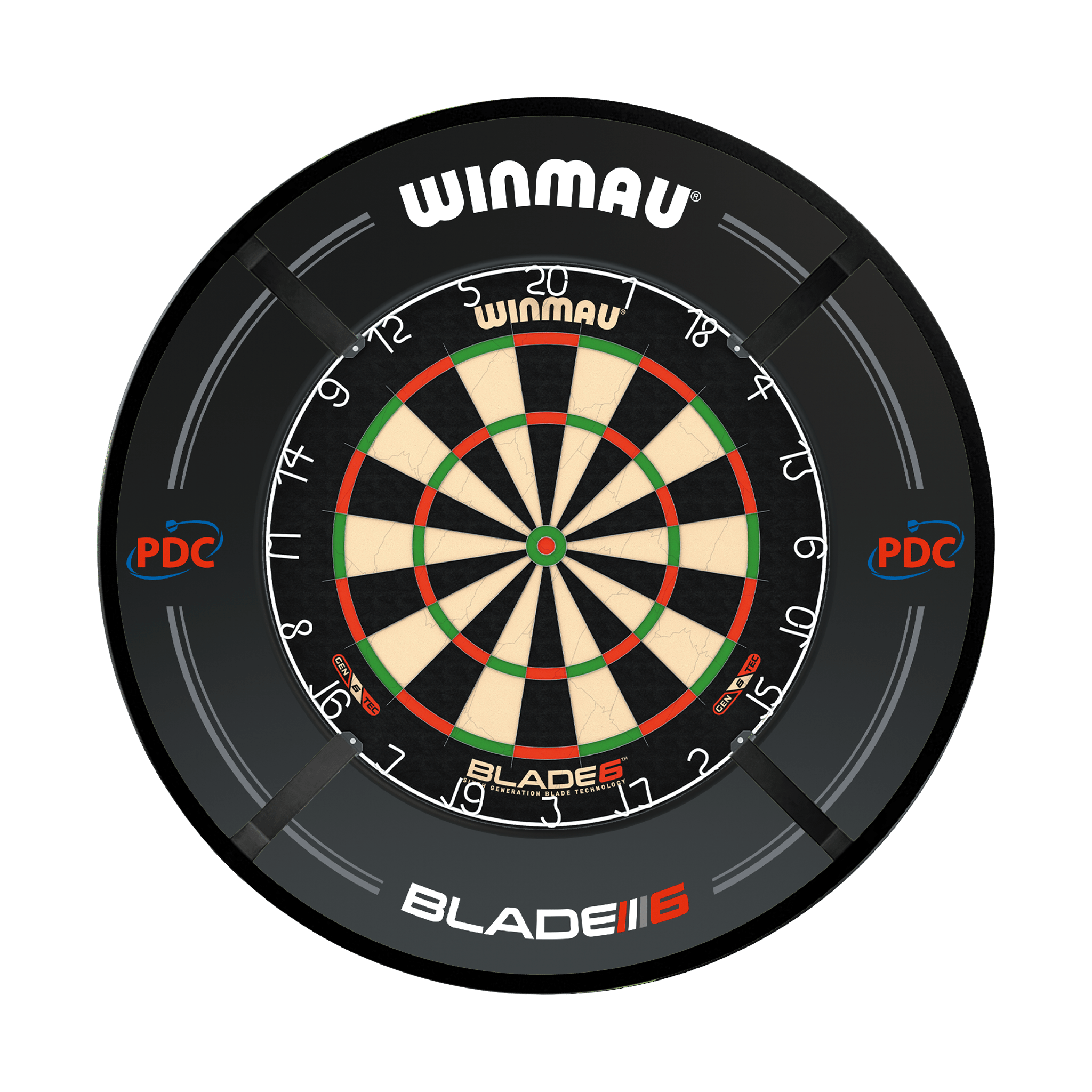 Winmau Blade 6 Dartboard, Surround & Light Bundle Blade 6 / PDC Black / Target Corona Vision Boards