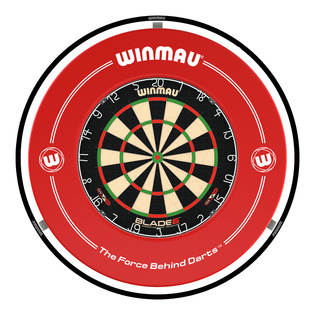 Winmau Blade 6 Dartboard, Surround & Plasma Light Bundle Dartboard Bundles